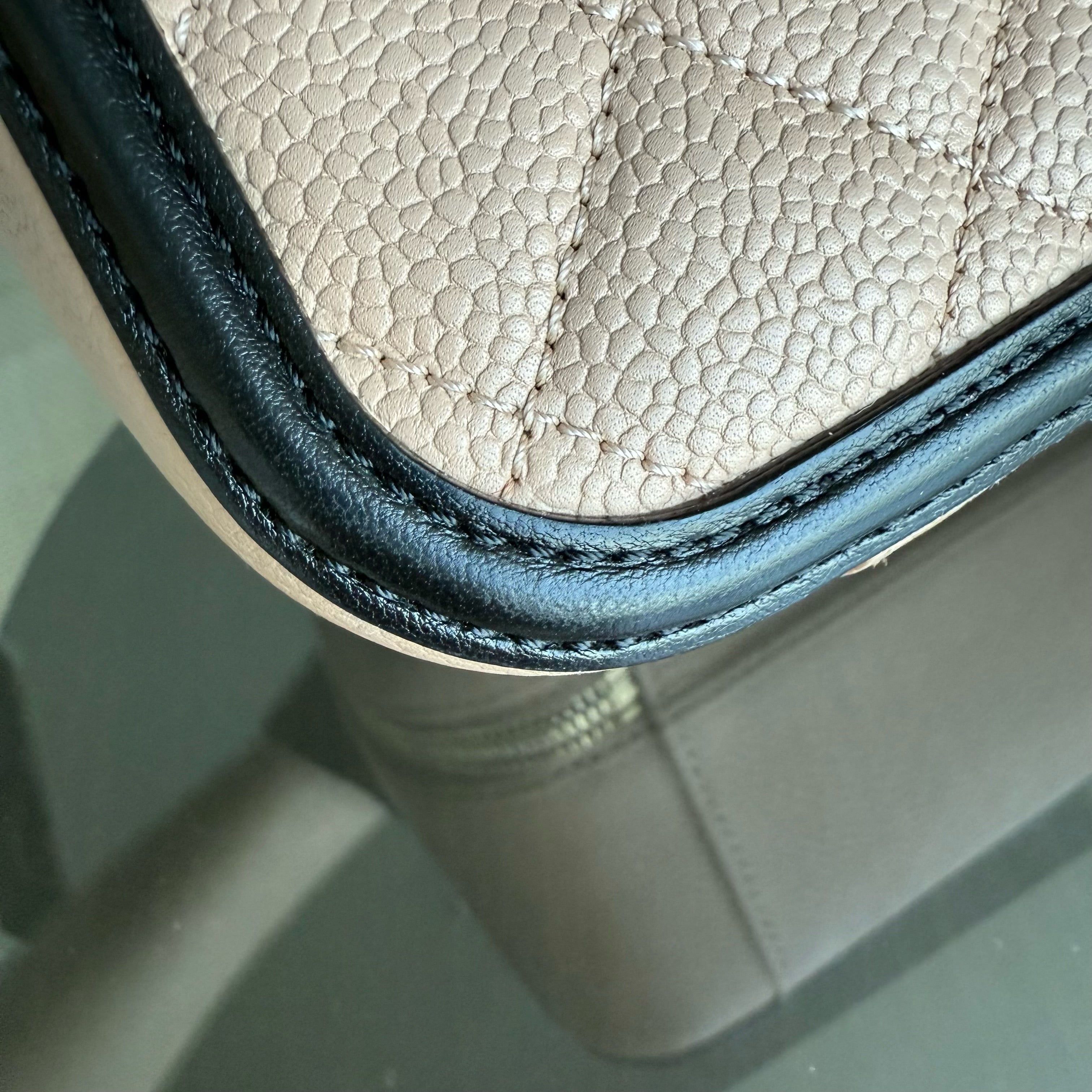Chanel Camera Filigree Box Bag Large - Caviar Quilted Grained Calfskin Black Beige Gold Hardware Series 23