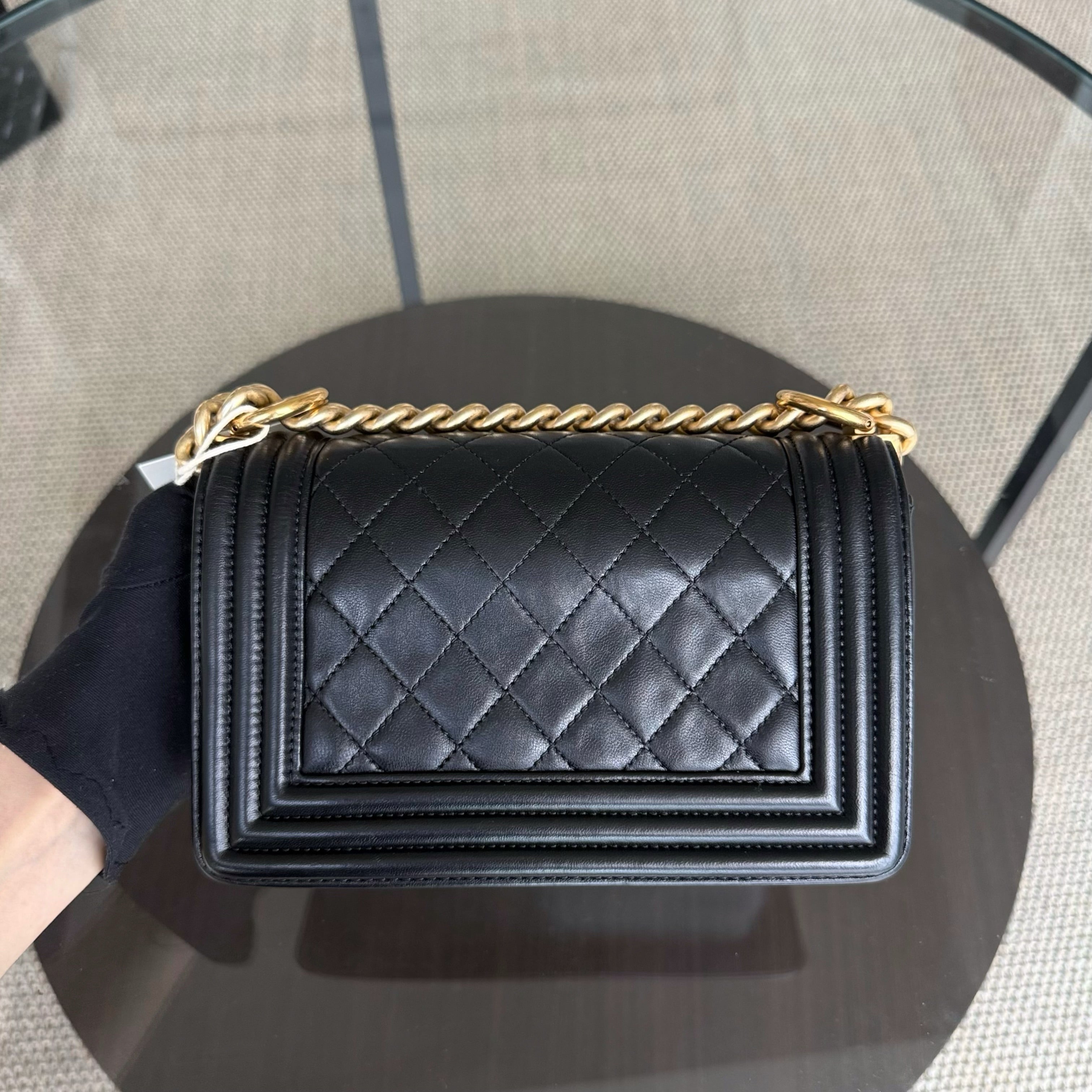 Chanel Boy Small - Quilted Lambskin Black Gold Hardware Series 24