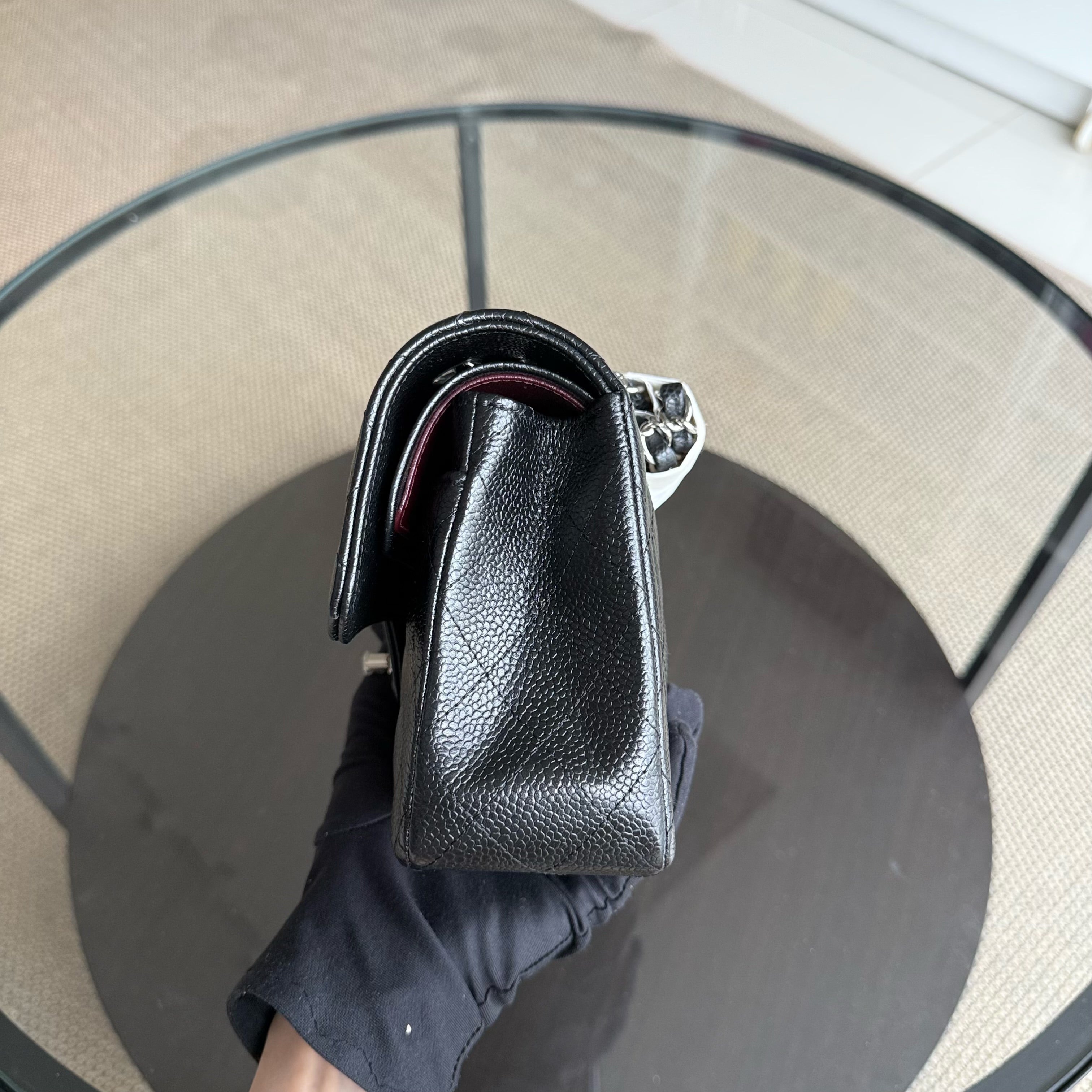 Chanel Classic Flap Small - Caviar 23CM Quilted Black Silver Hardware Series 31