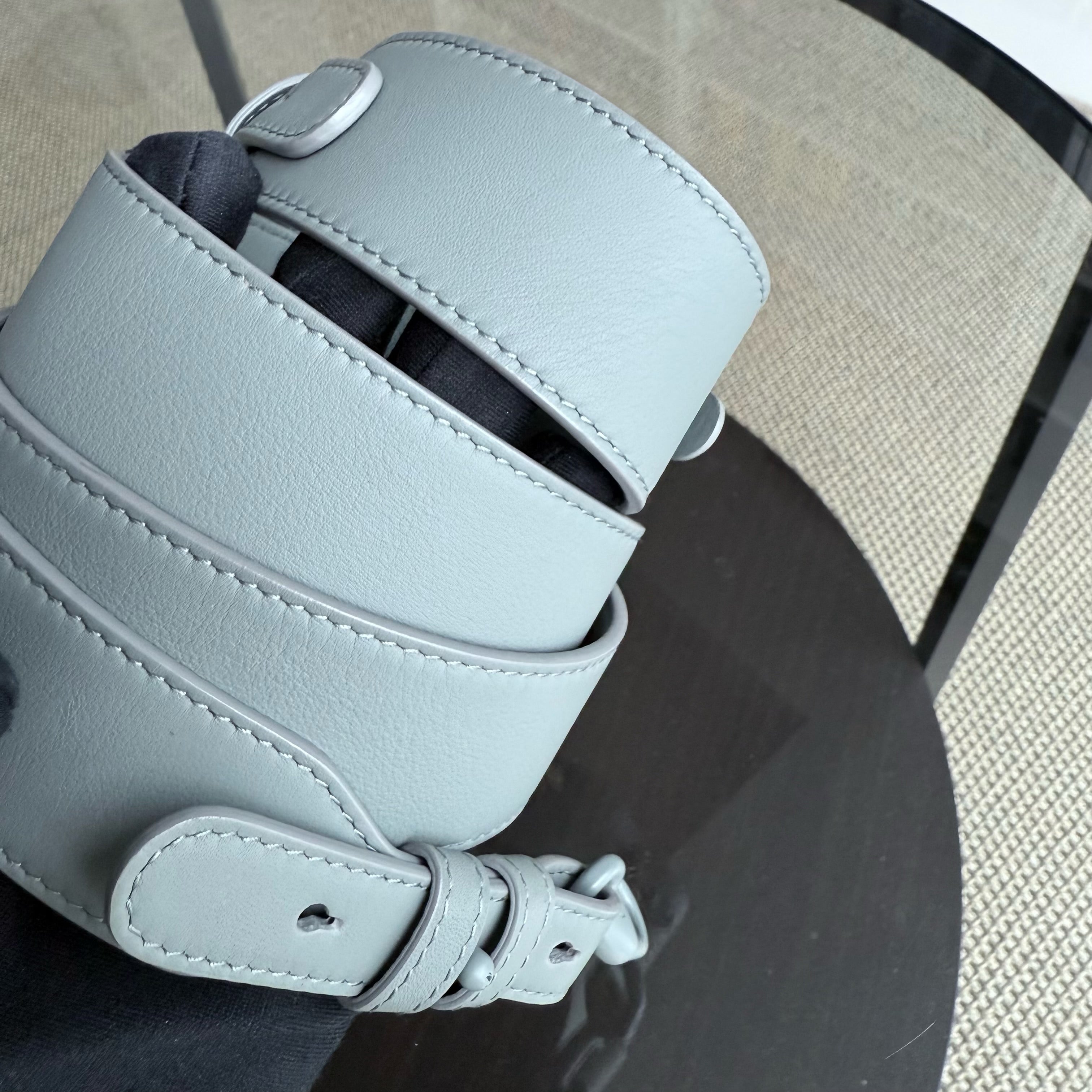 Dior Lady Small ABC - All Gray Grey Cannage Calfskin Black Hardware