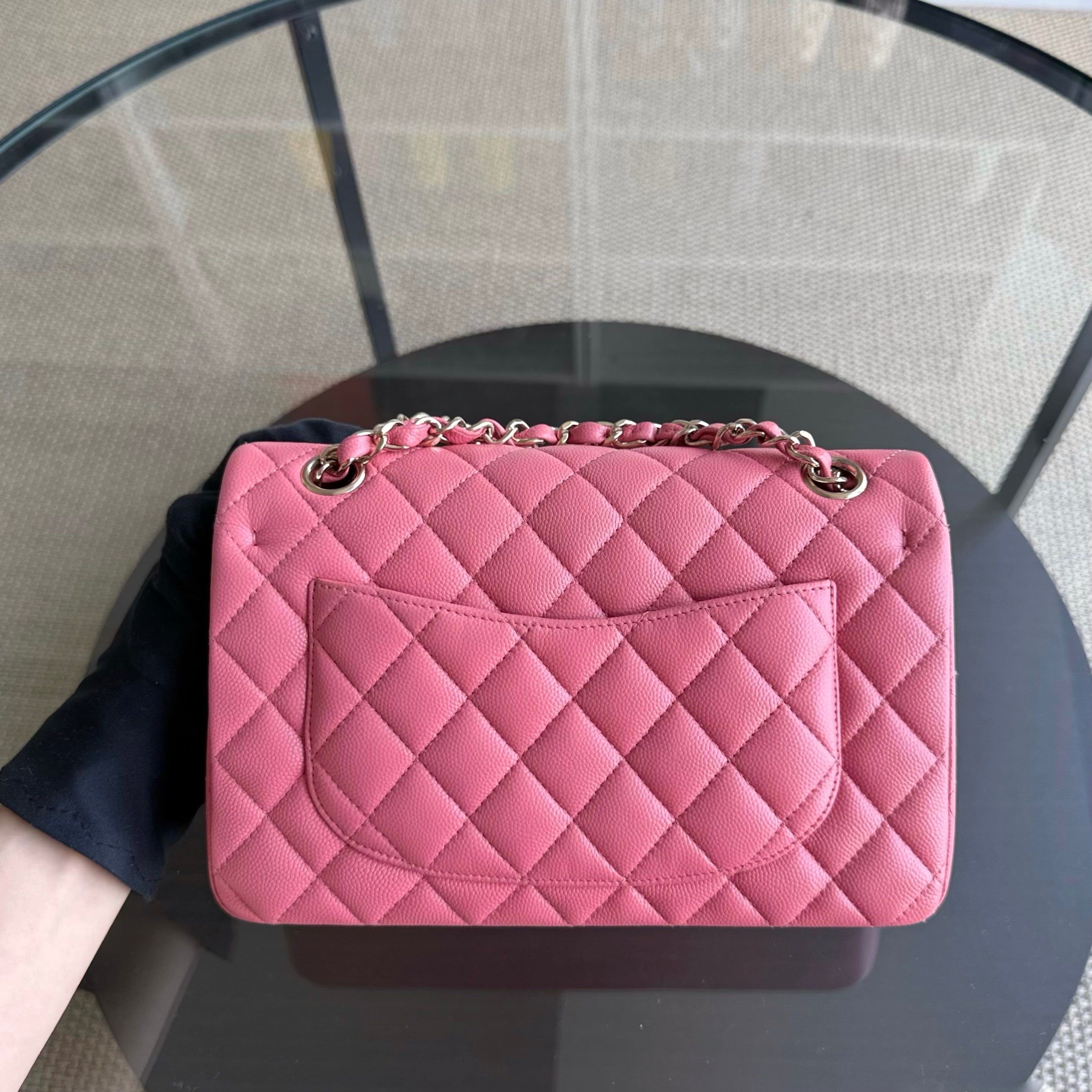 Chanel Classic Fp Small - Caviar 23CM Quilted Grained Calfskin Pink Gold Hardware Series 28