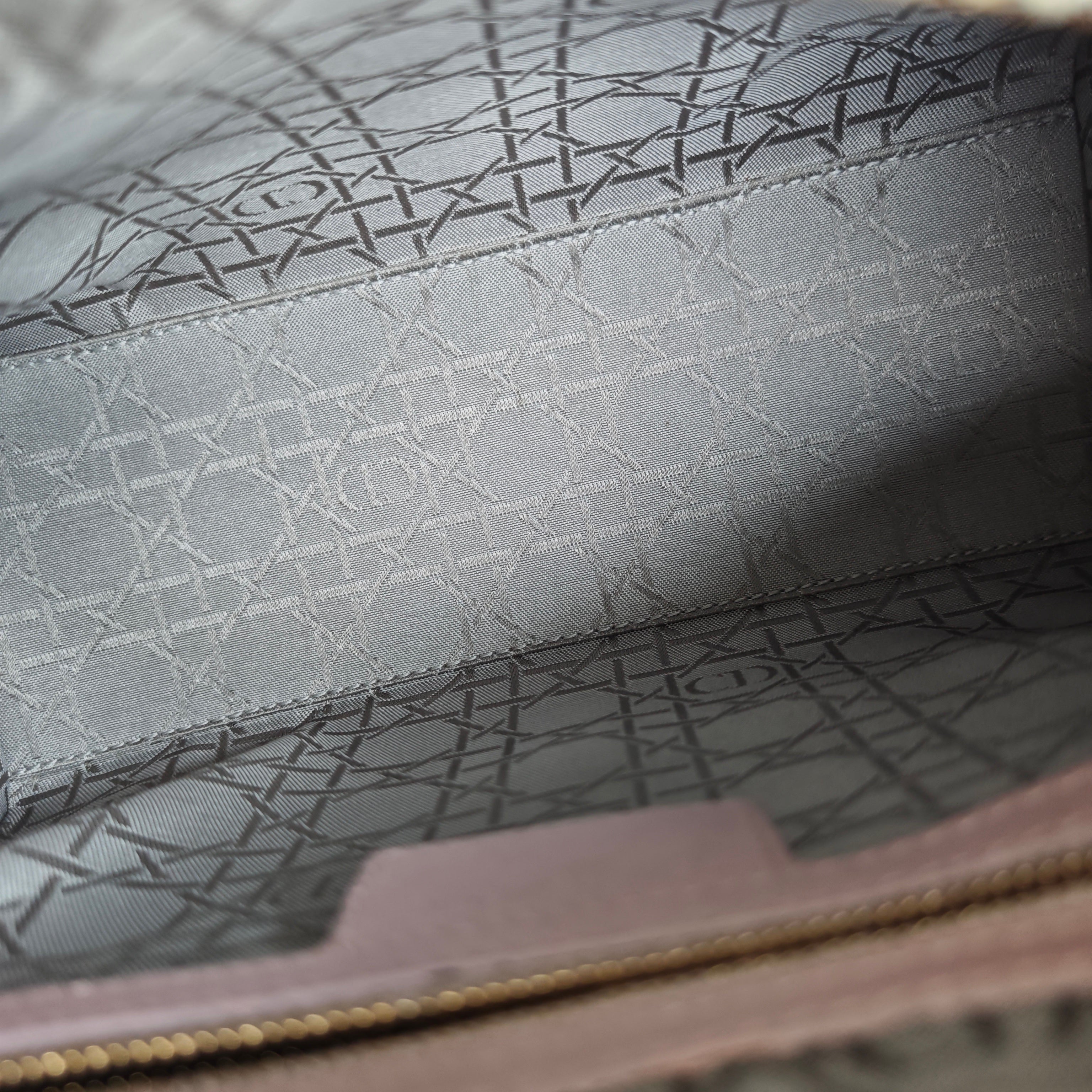 Dior Lady Medium Cannage Lambskin Light Pink Gold Hardware