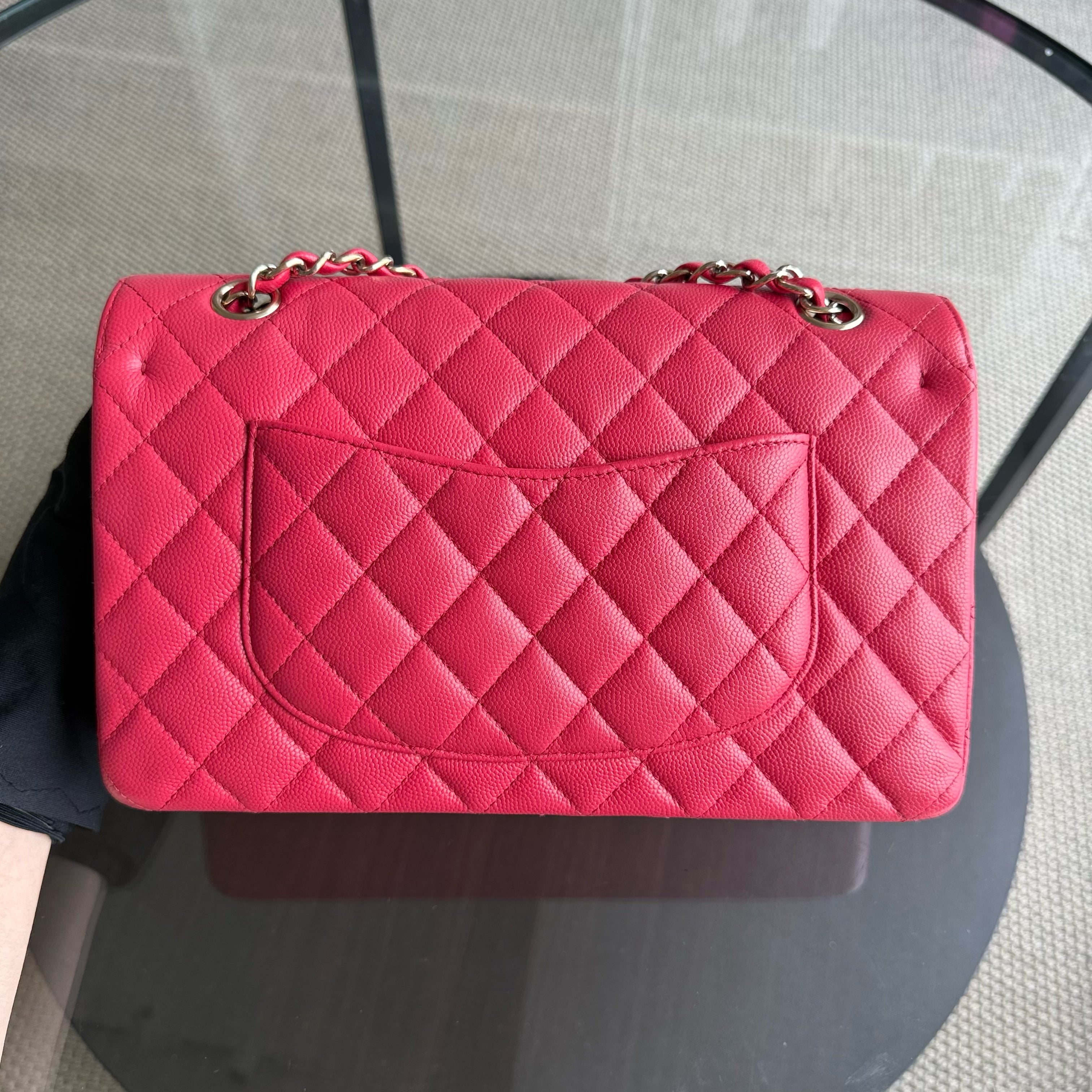 Chanel Classic Flap Medium - Caviar 25CM Quilted Hot Pink Gold Hardware Series 23