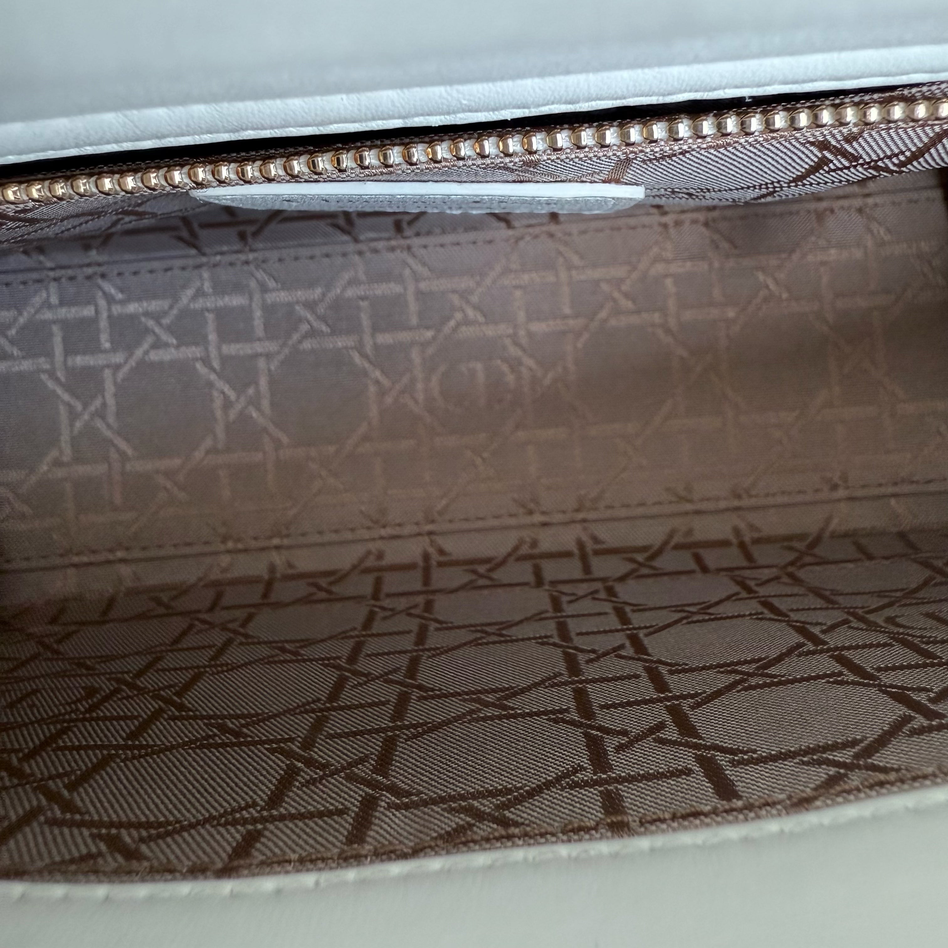 Dior Lady Small MyABC - Cannage Lambskin White Gold Hardware ABC