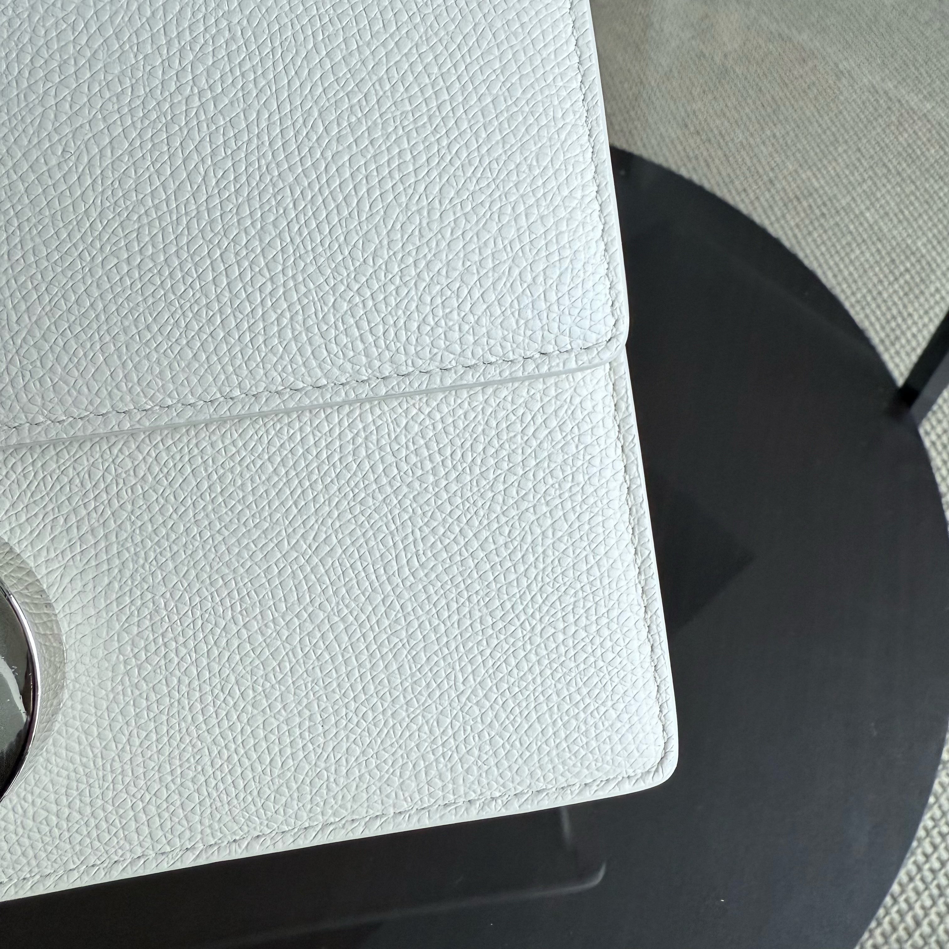 Dior 30 Montaigne - Grained Calfskin White Silver Hardware