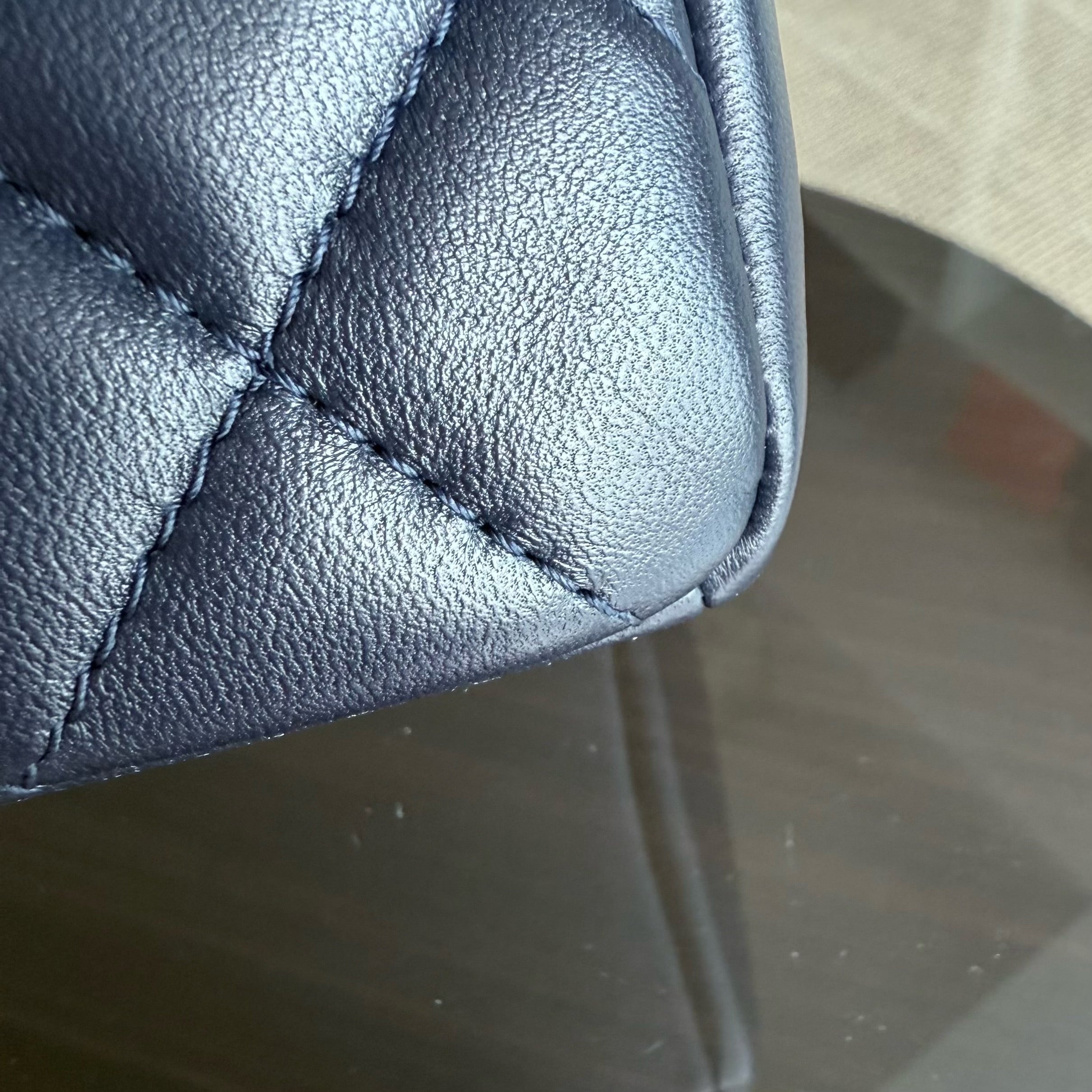 Chanel Chic Flap Seasonal Flap Medium - 25CM Quilted Lambskin Dark Blue Series 21