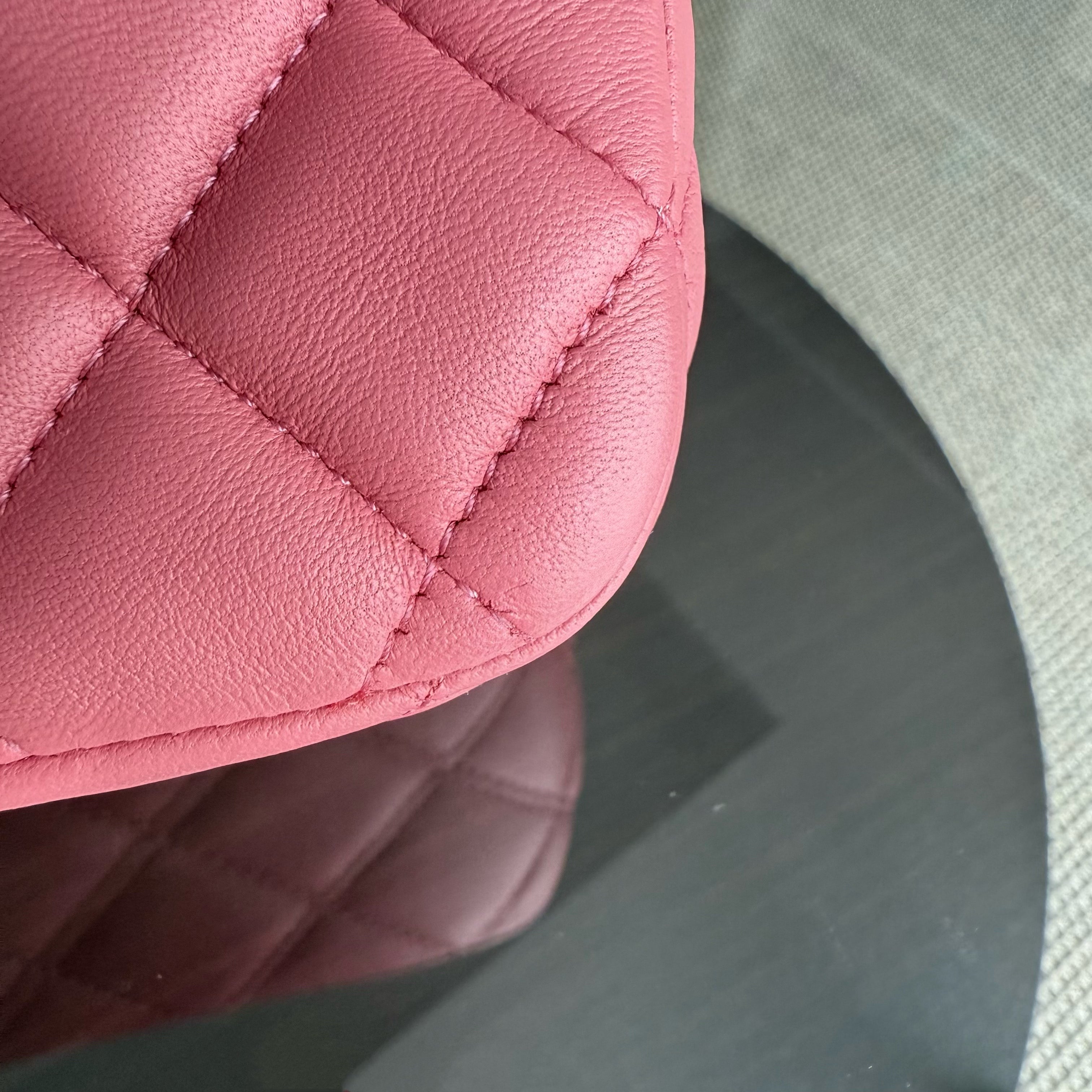 Chanel Classic Flap Medium Valentine Edition - 25CM Quilted Lambskin Sakura Pink Gold Hardware Series 19