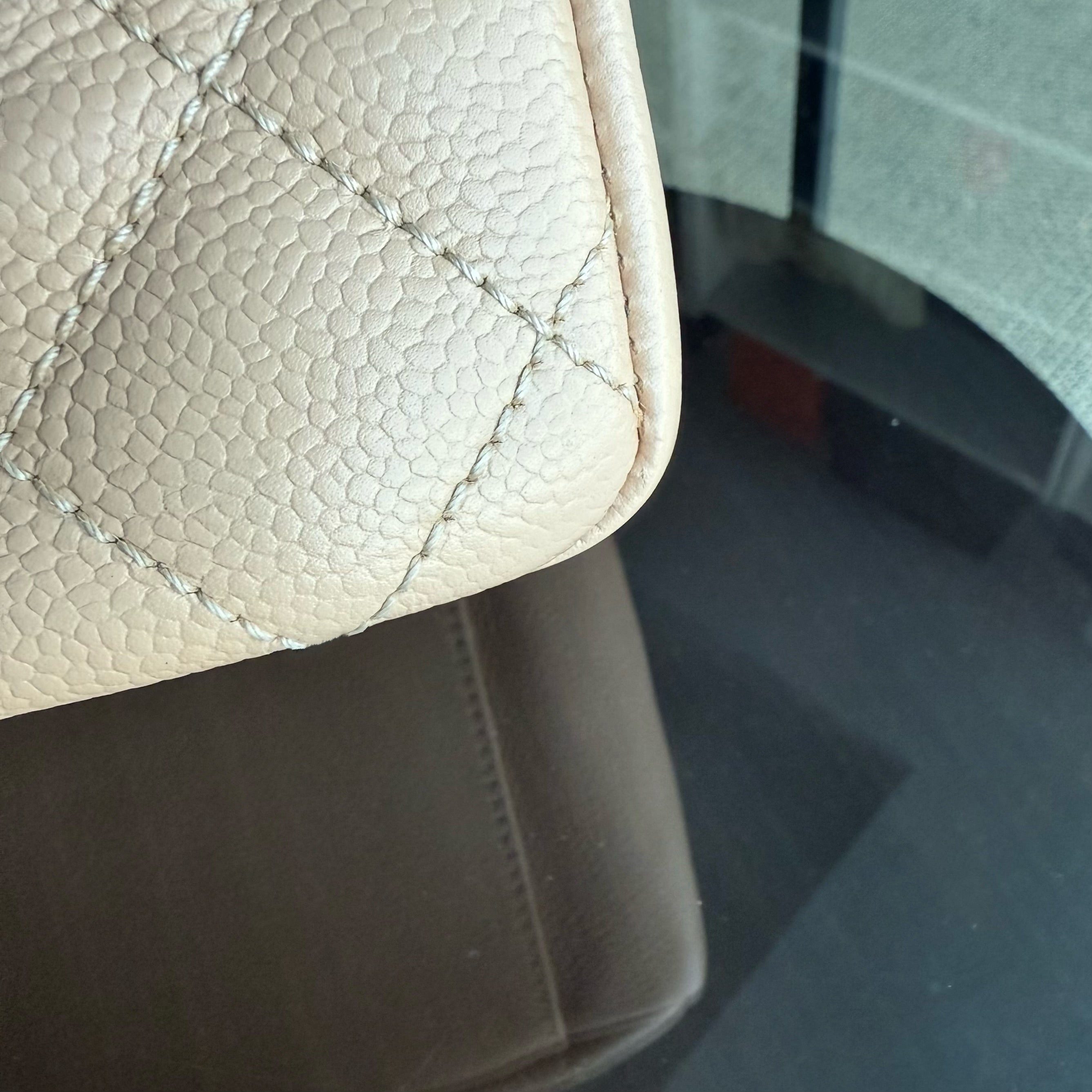 Chanel GST Grand Shopping Tote - Caviar Grained Calfskin Light Beige Gold Hardware Series 14