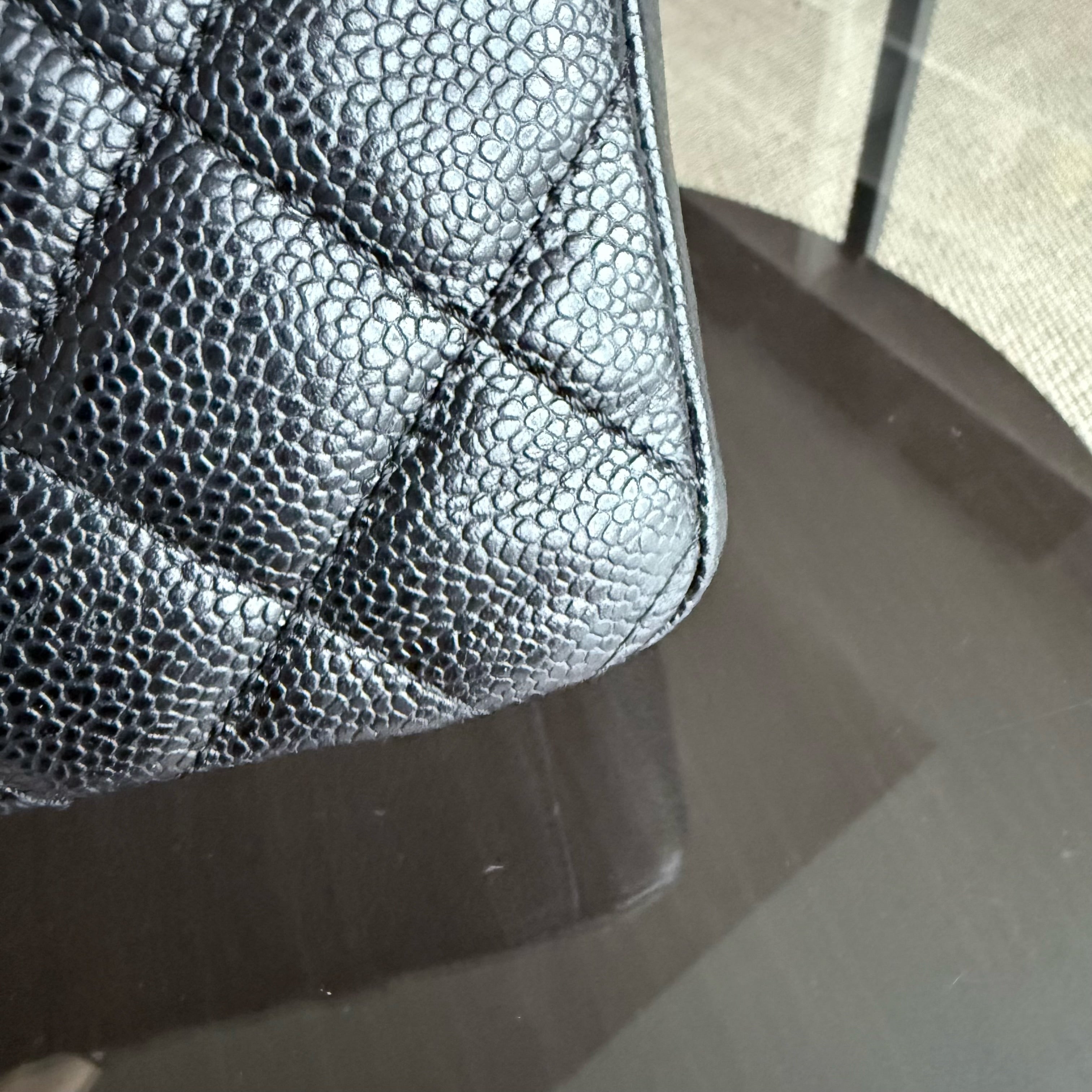 Chanel PST Petite Shopping Tote - Caviar Quilted Grained Calfskin Black Gold Hardware