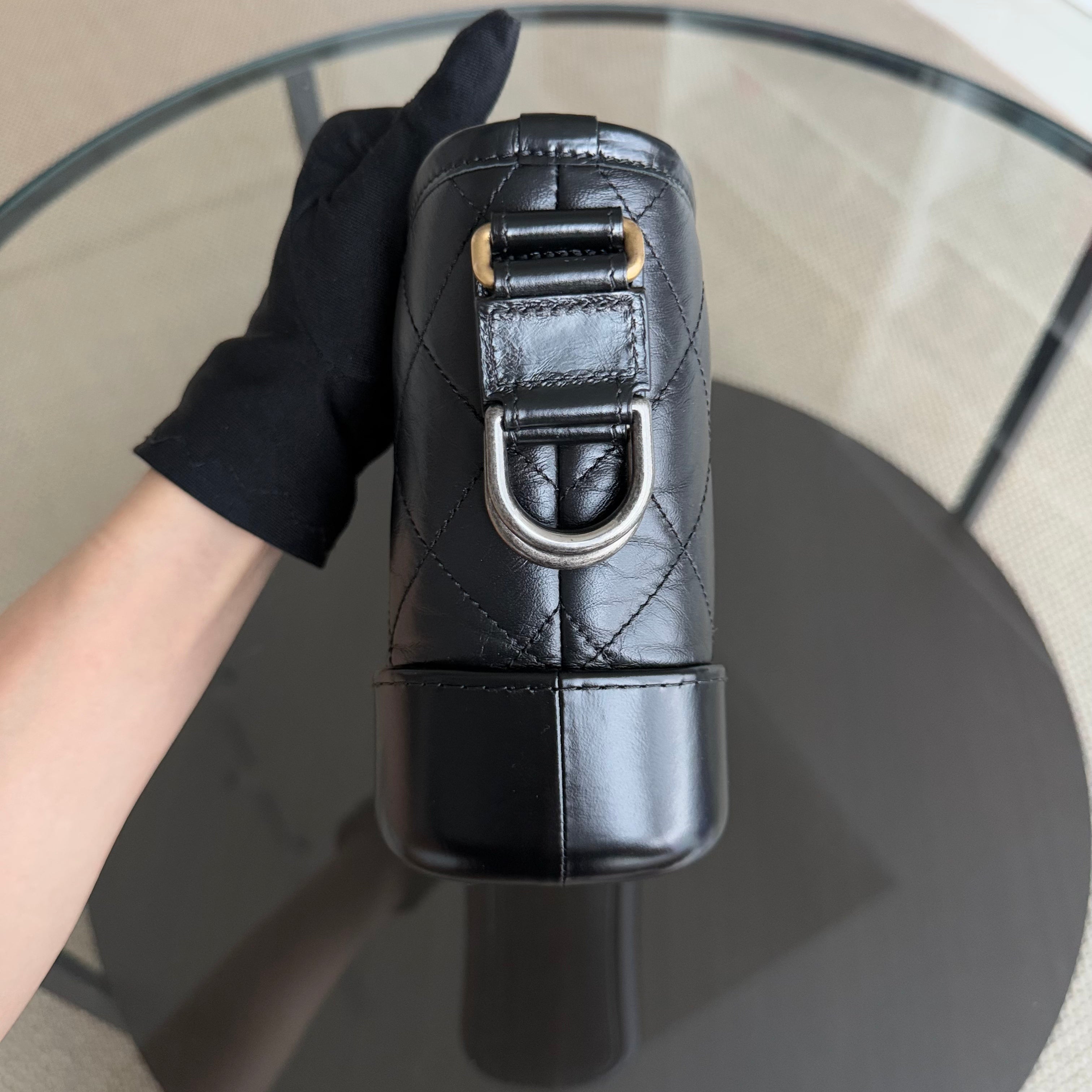 Chanel Gabrielle Hobo Small - Quilted Calfskin Black Gold Hardware