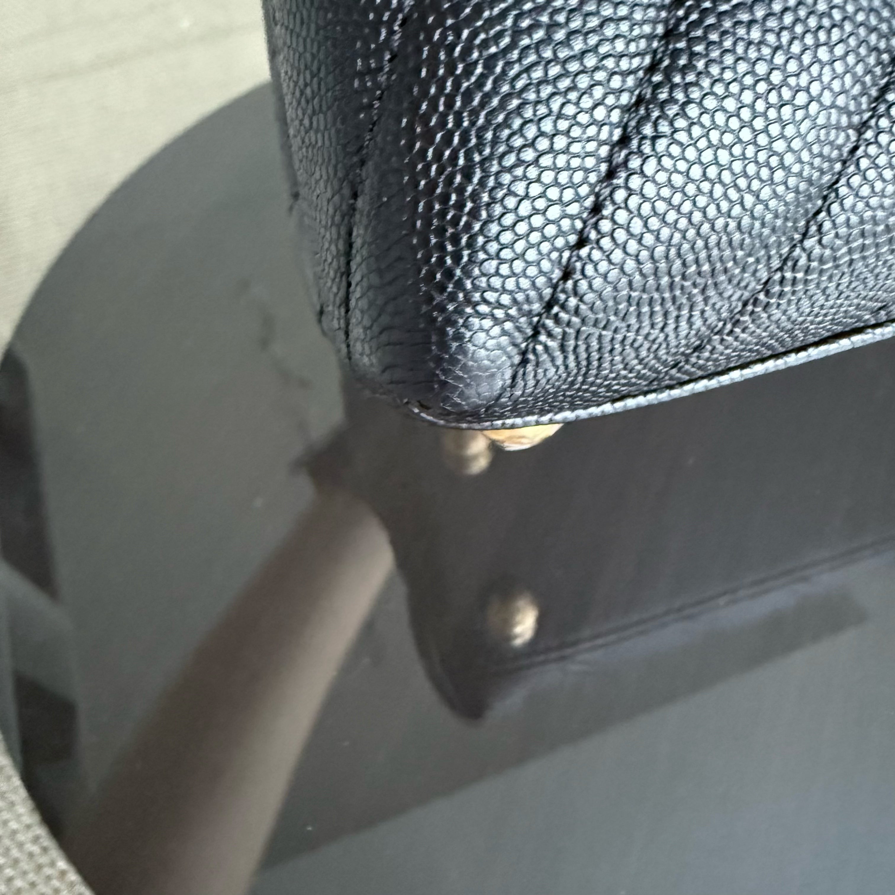 Chanel Coco Handle Small - Caviar Chevron Grained Calfskin Black Gold Hardware Series 26