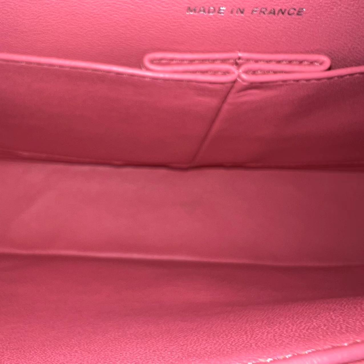 Quilted Lambskin Sakura Pink Silver Hardware Series 16