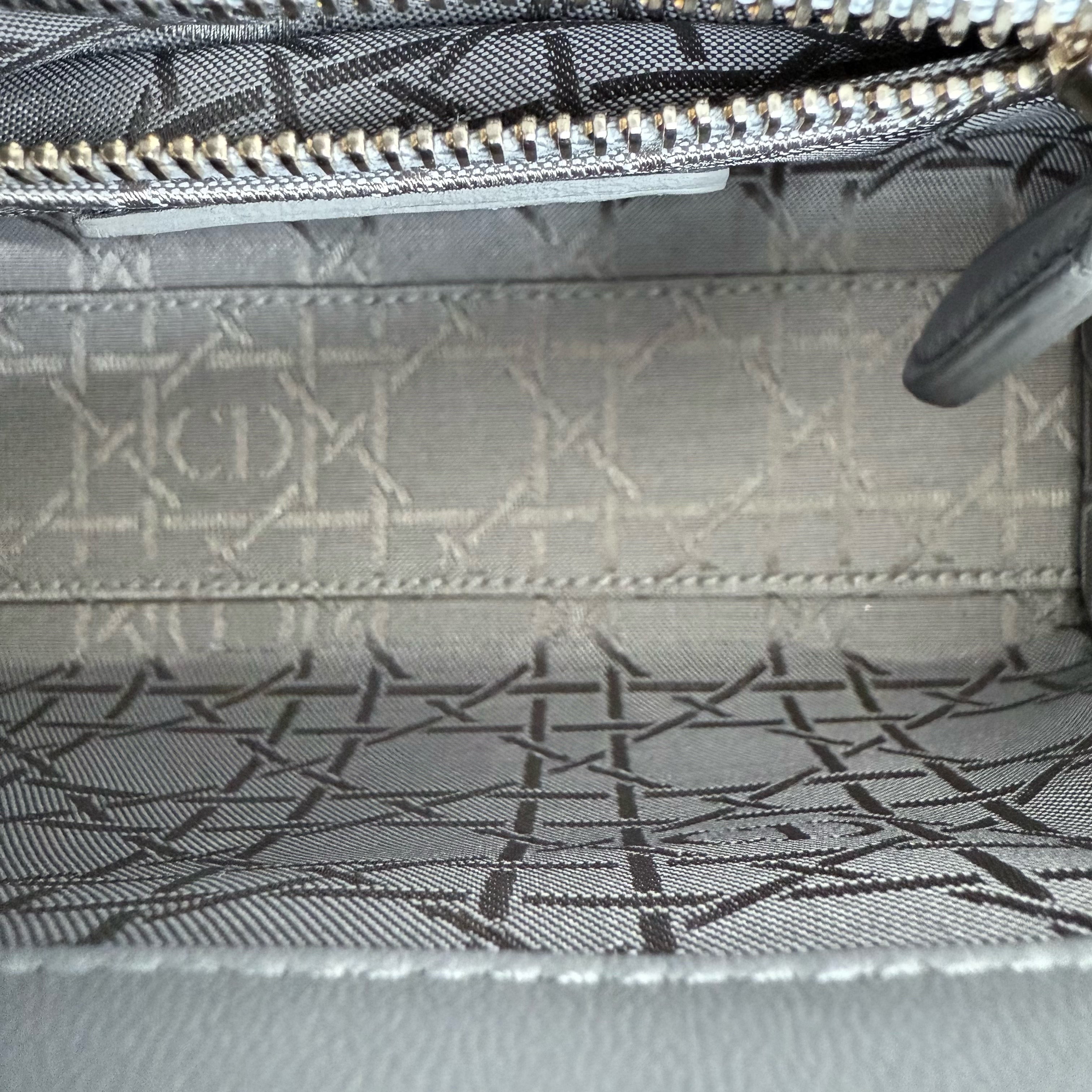 Dior Lady Mini - Cannage Lambskin Silver Gold Hardware Chain Strap