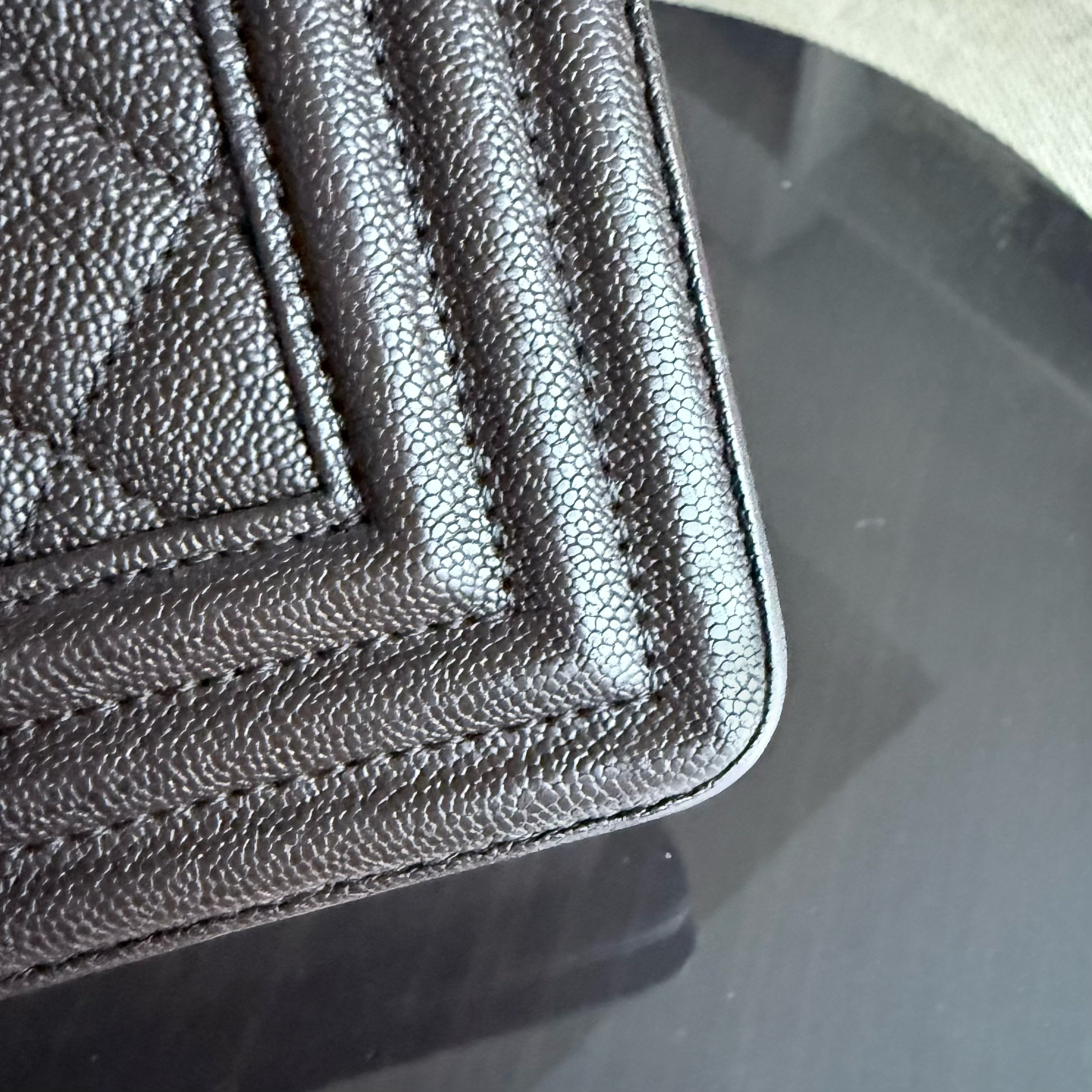 Chanel Boy Small - Caviar 20CM Quilted Dark Brown Ruthenium Silver Hardware Series 26