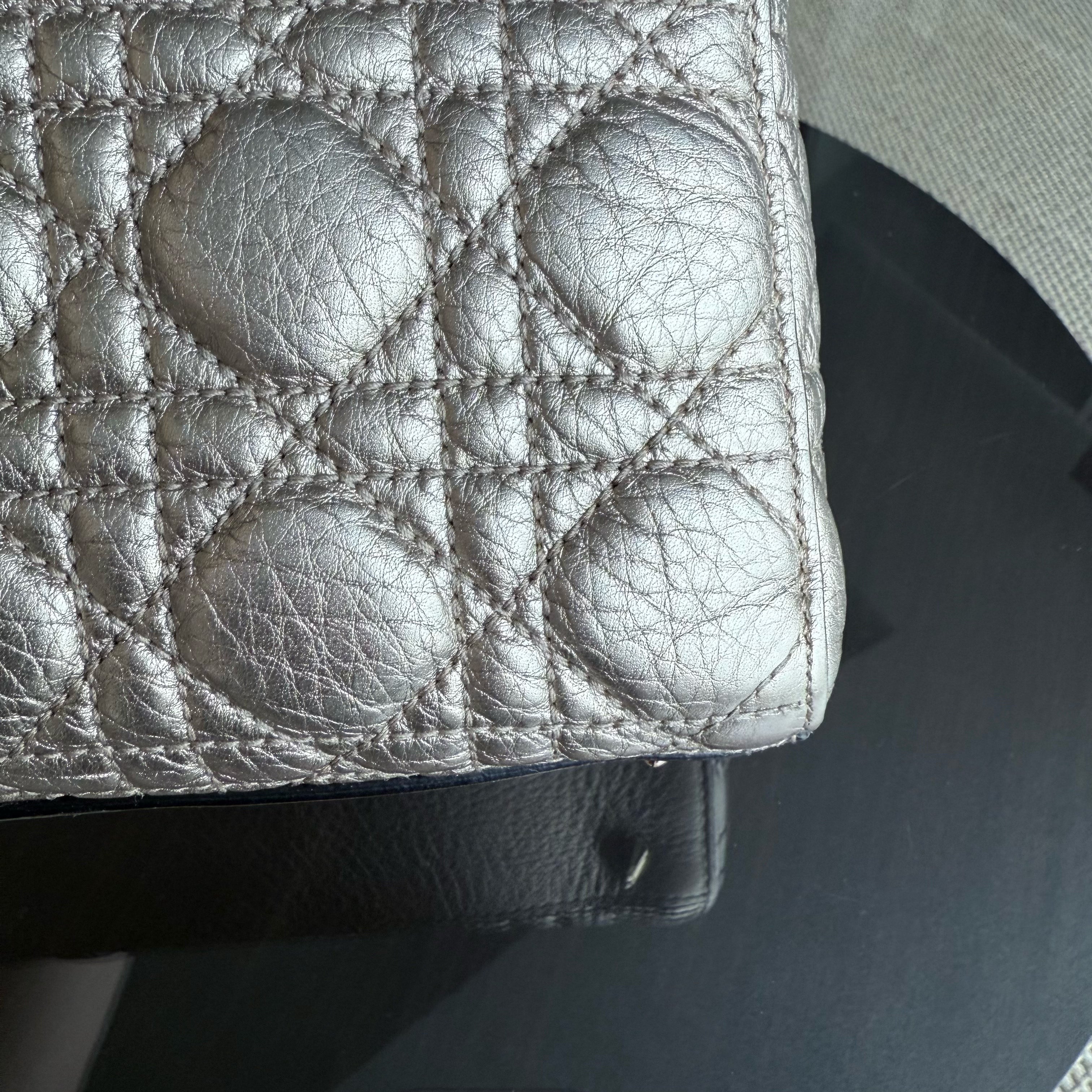 Dior Lady Small - Cannage Gold Calfskin Gold Hardware