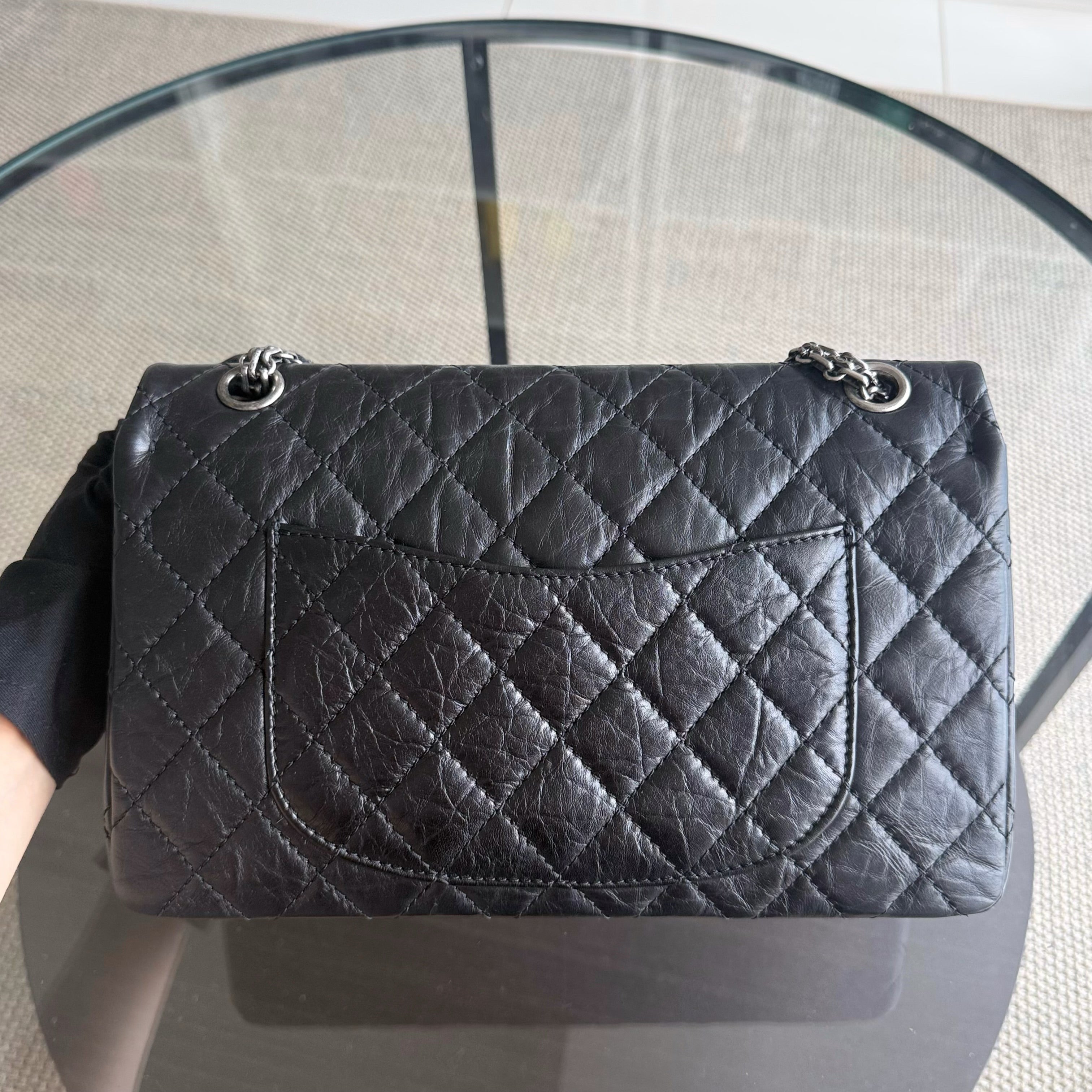 Chanel 2.55 Reissue 226 - Quilted Aged Calfskin Black Ruthenium Silver Hardware