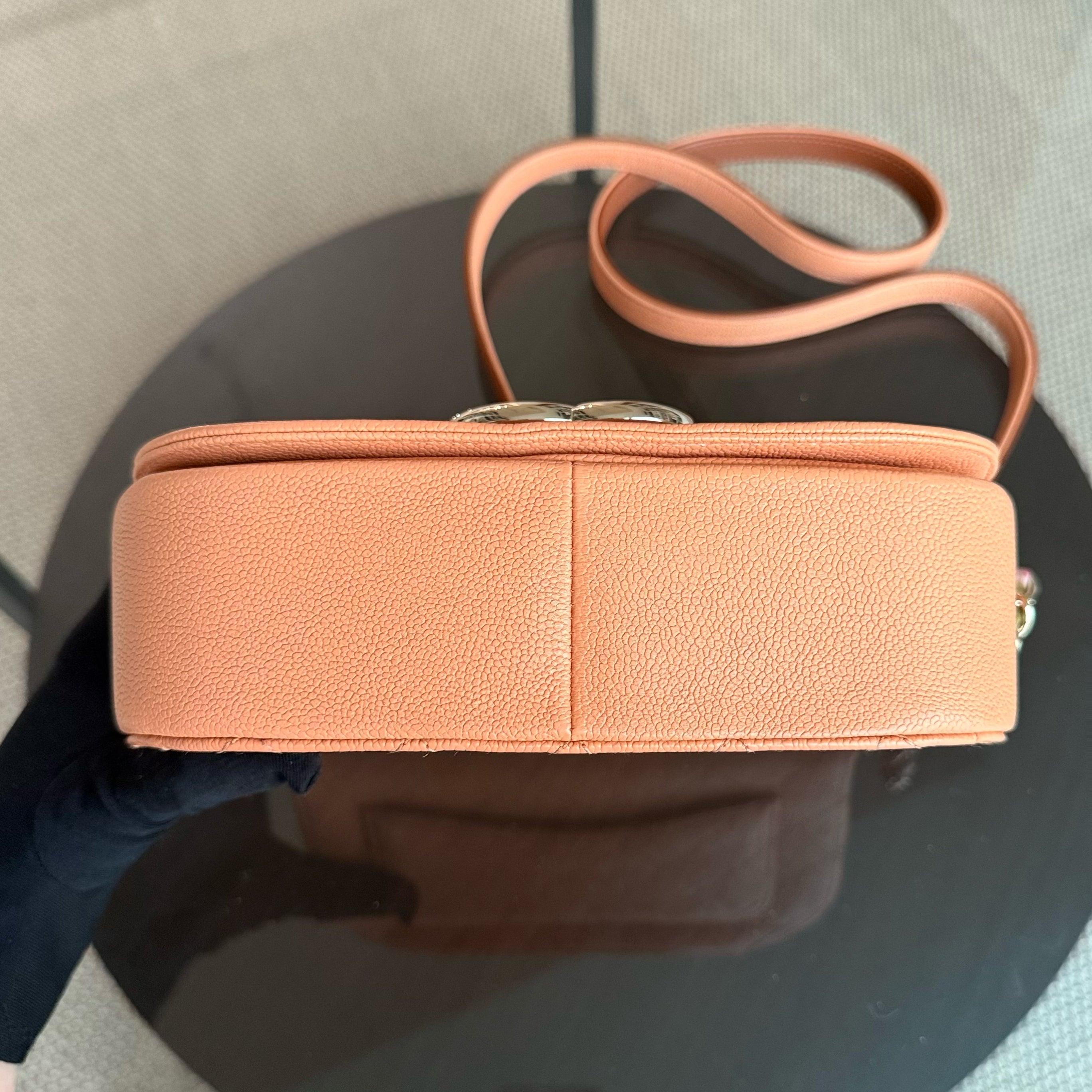 Chanel Coco Curve Cuba Small - Quilted Caviar Caramel Light Gold Hardware Series 23