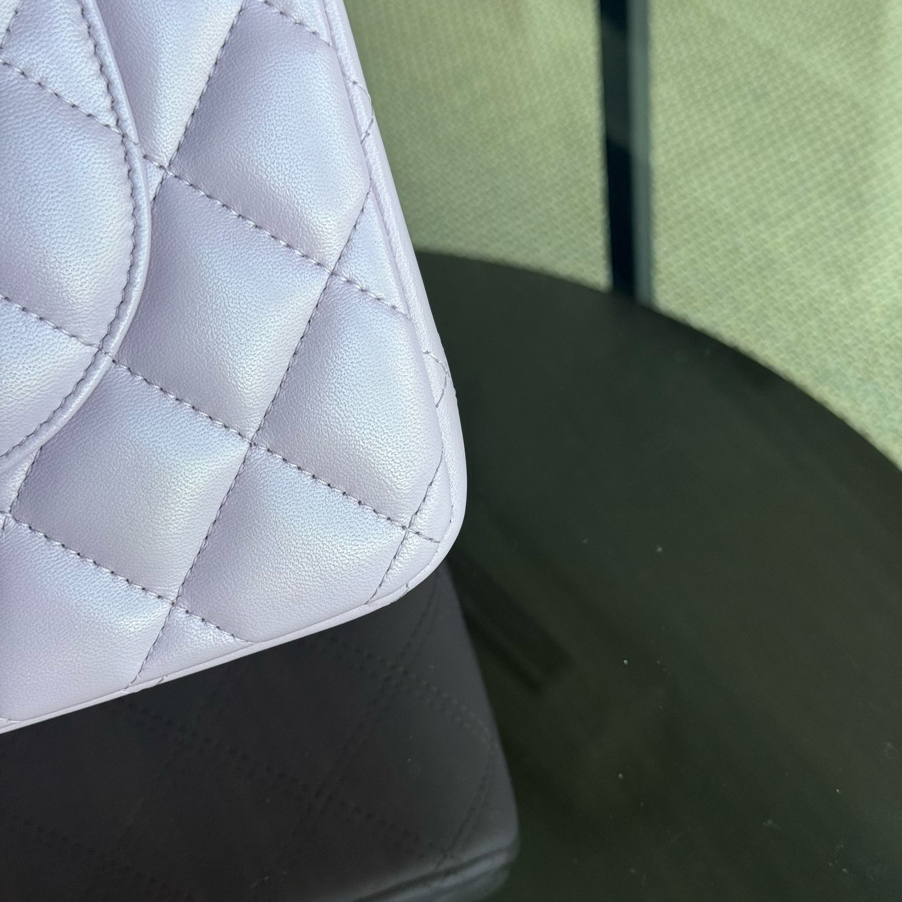 Chanel Classic Flap Jumbo - Double Flap 30CM Quilted Lambskin Light Violet Hardware Series 16
