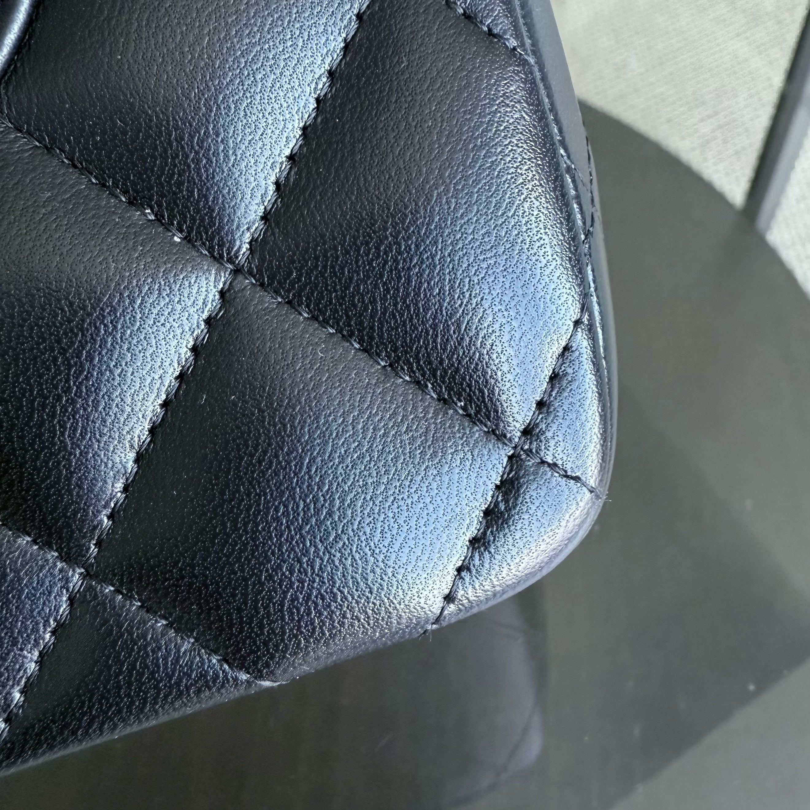 Chanel Classic Flap Jumbo - Double Flap 30CM Quilted Lambskin Black Gold Hardware Series 19