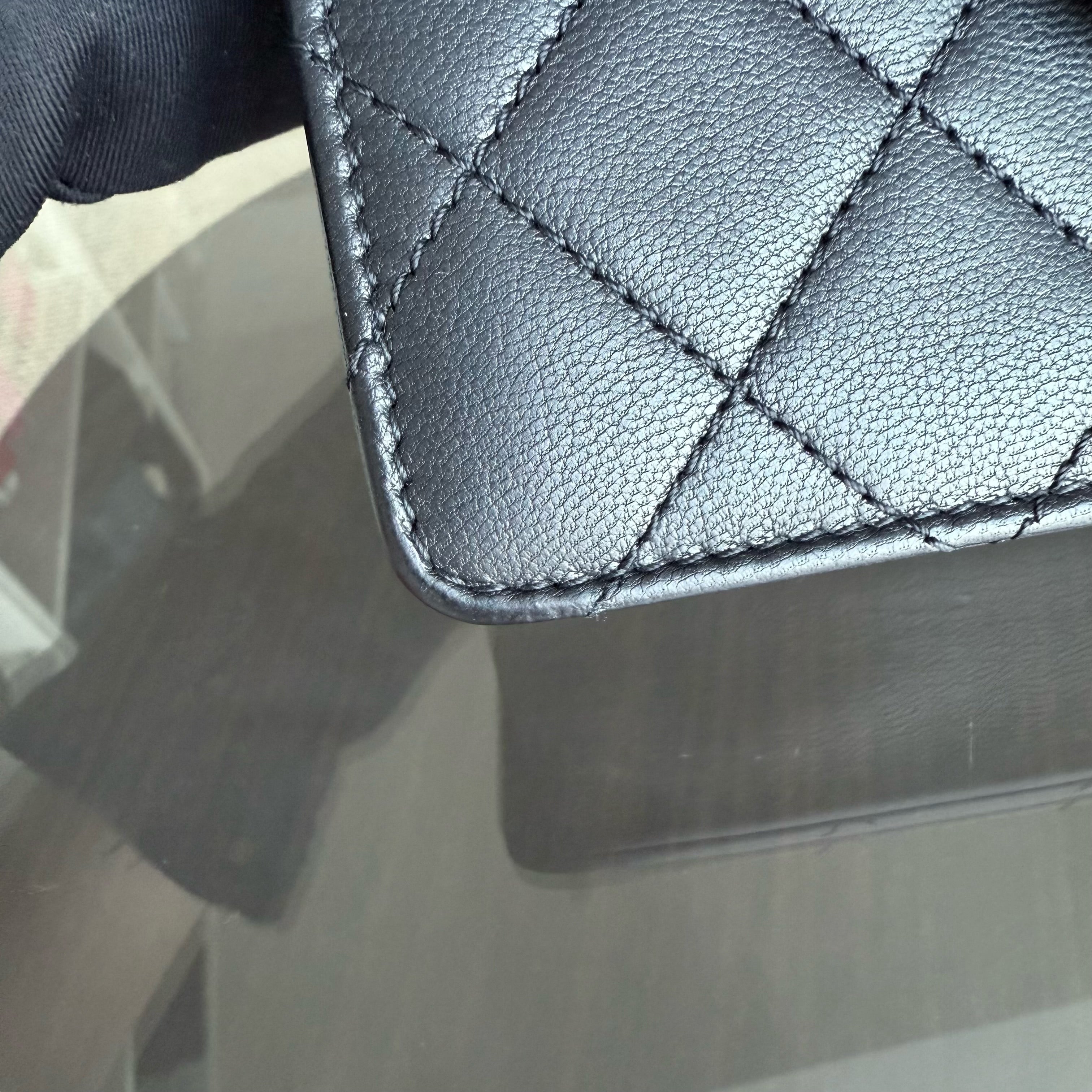 Chanel Mini Flap Chic Pearl Lambksin Black Bag Gold Hardware Series 28