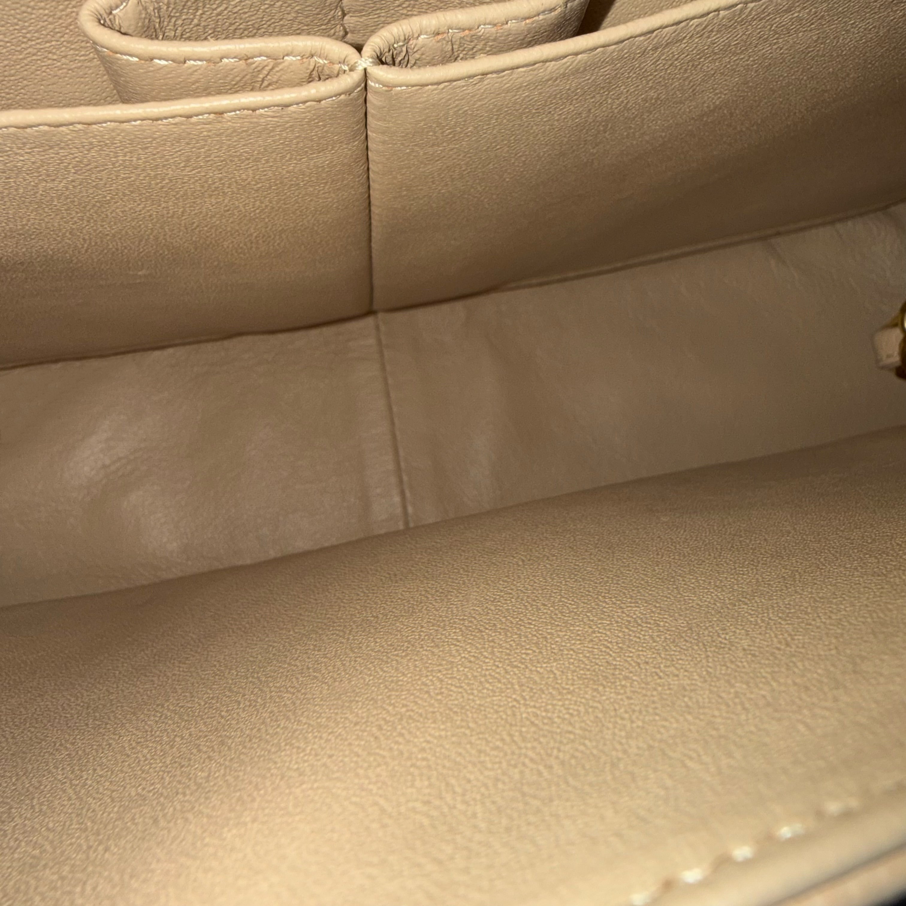 Chanel Classic Flap Jumbo - Caviar Quilted Double Flap Light Beige Gold Hardware