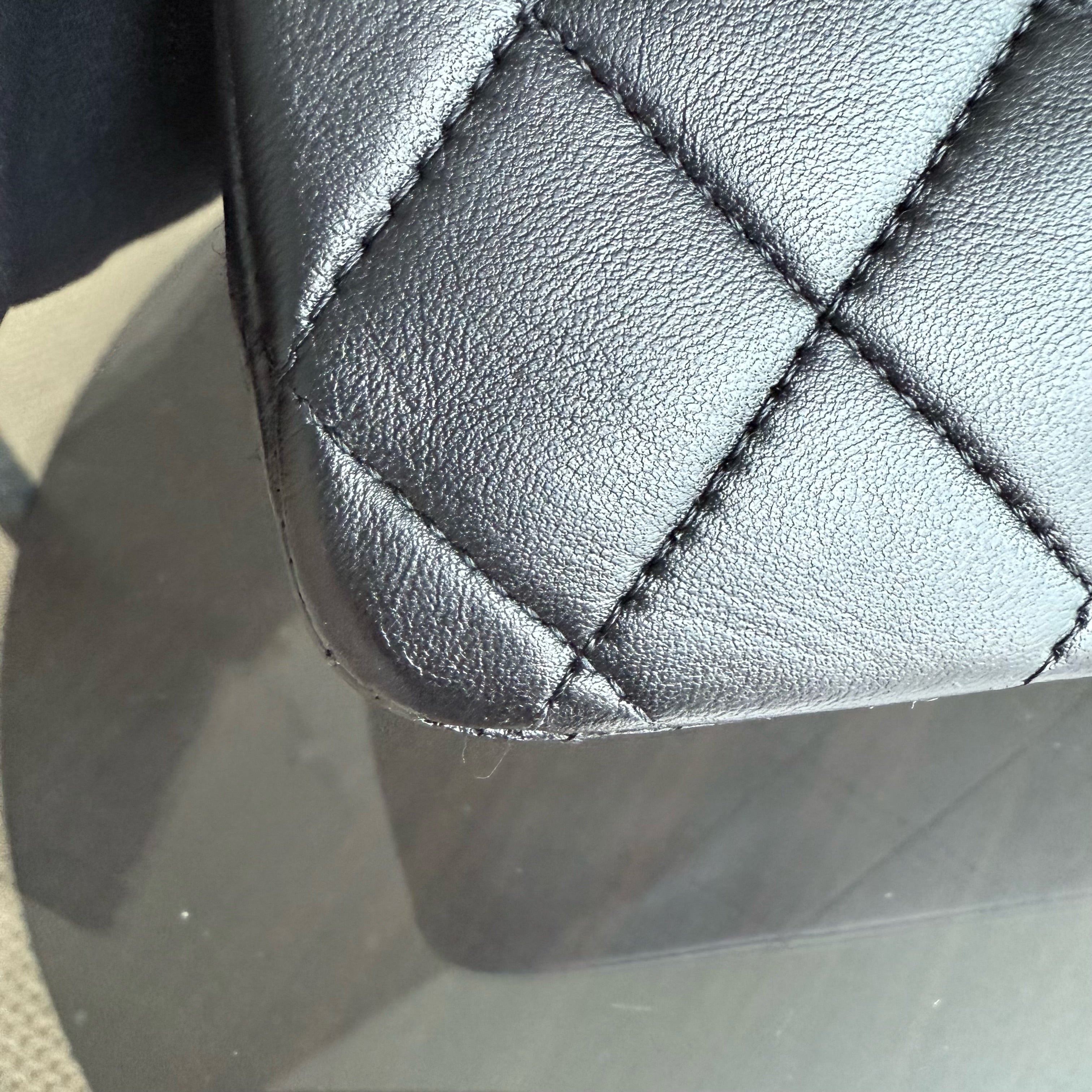 Chanel Classic Flap Medium - 25CM Quilted Lambskin Black Gold Hardware Series 13