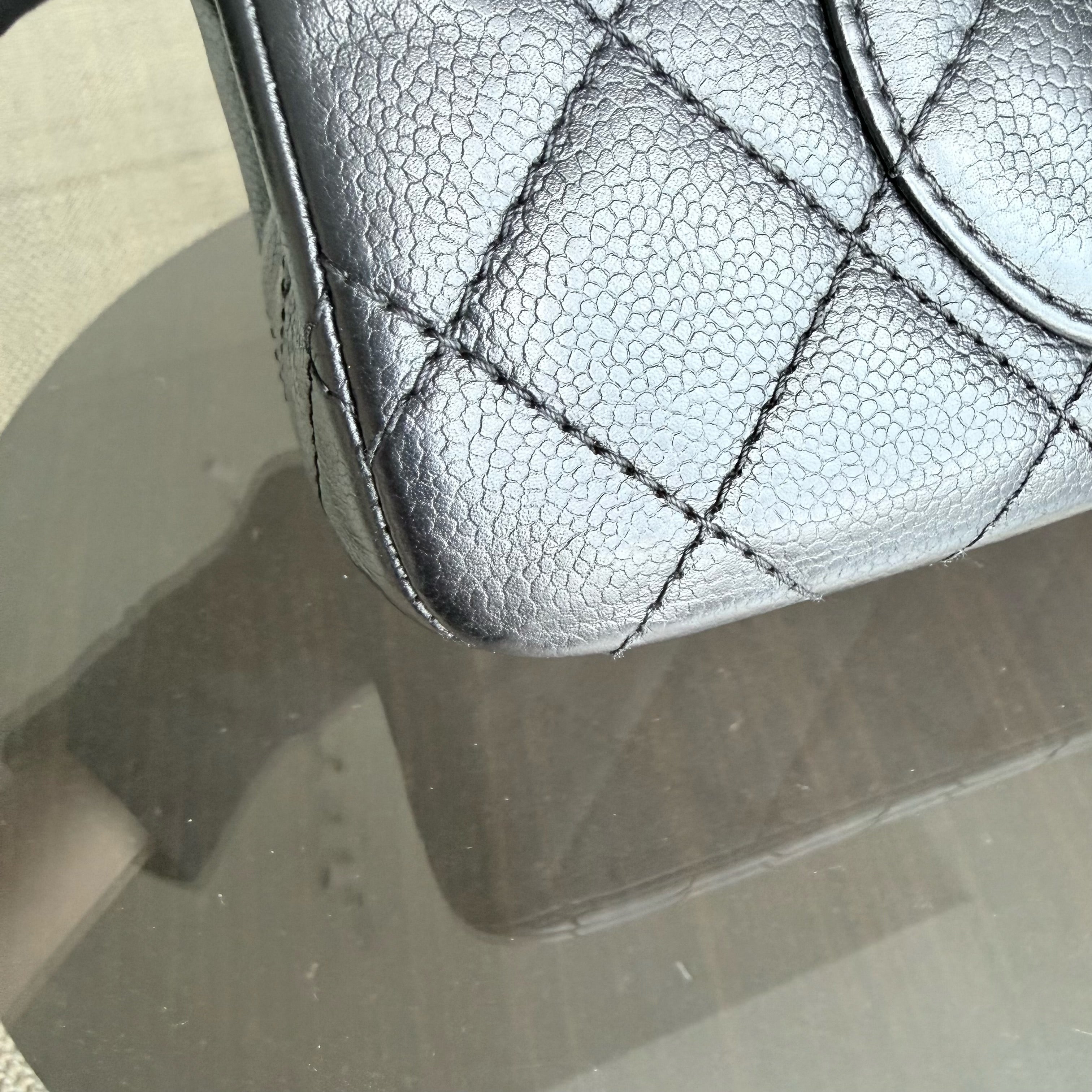 Chanel 2.55 Reissue 227 - Caviar Quilted Black Aged Gold Hardware Series 18