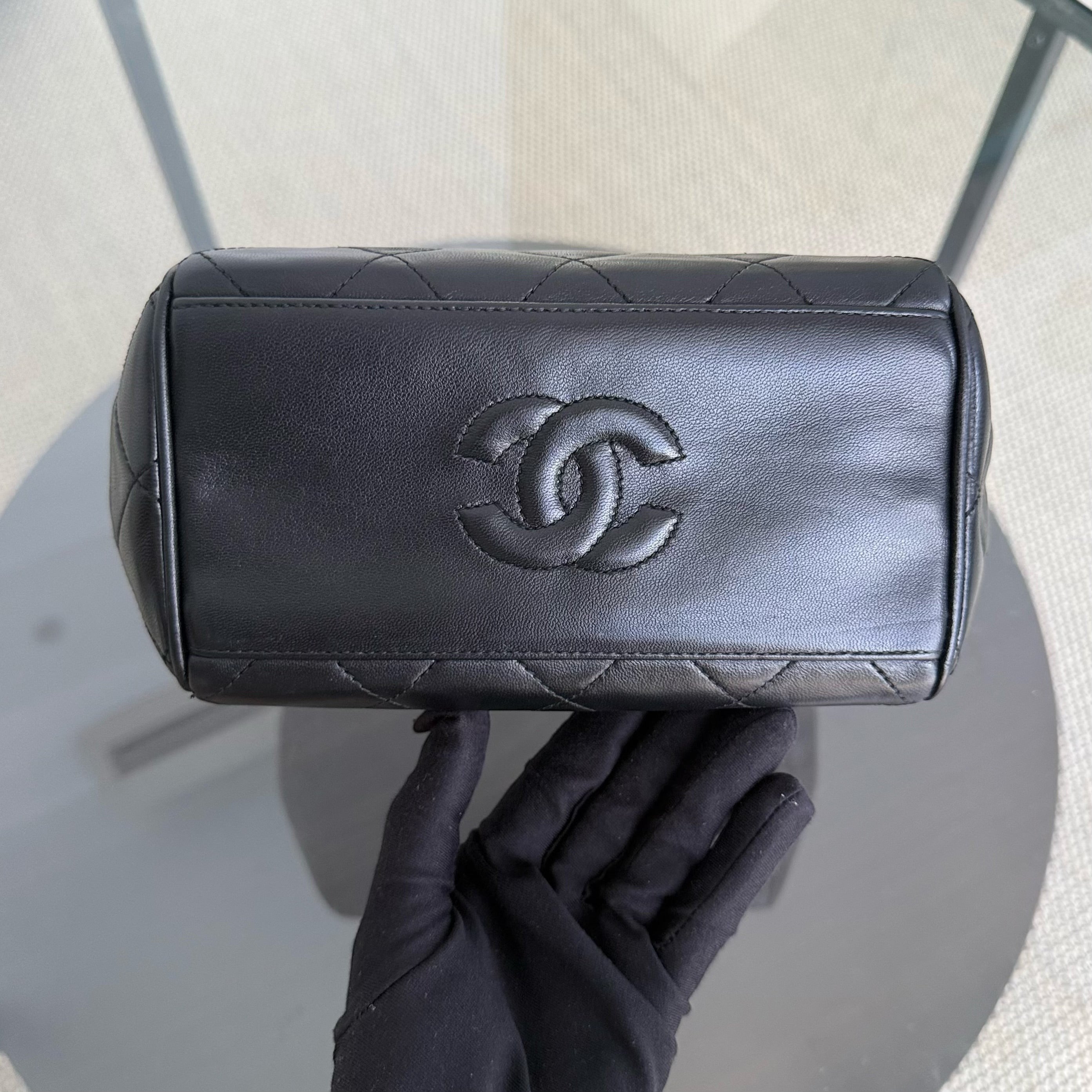 Chanel Clutch With Chain - Lambskin Quilted Black 24K Gold Hardware Series 3