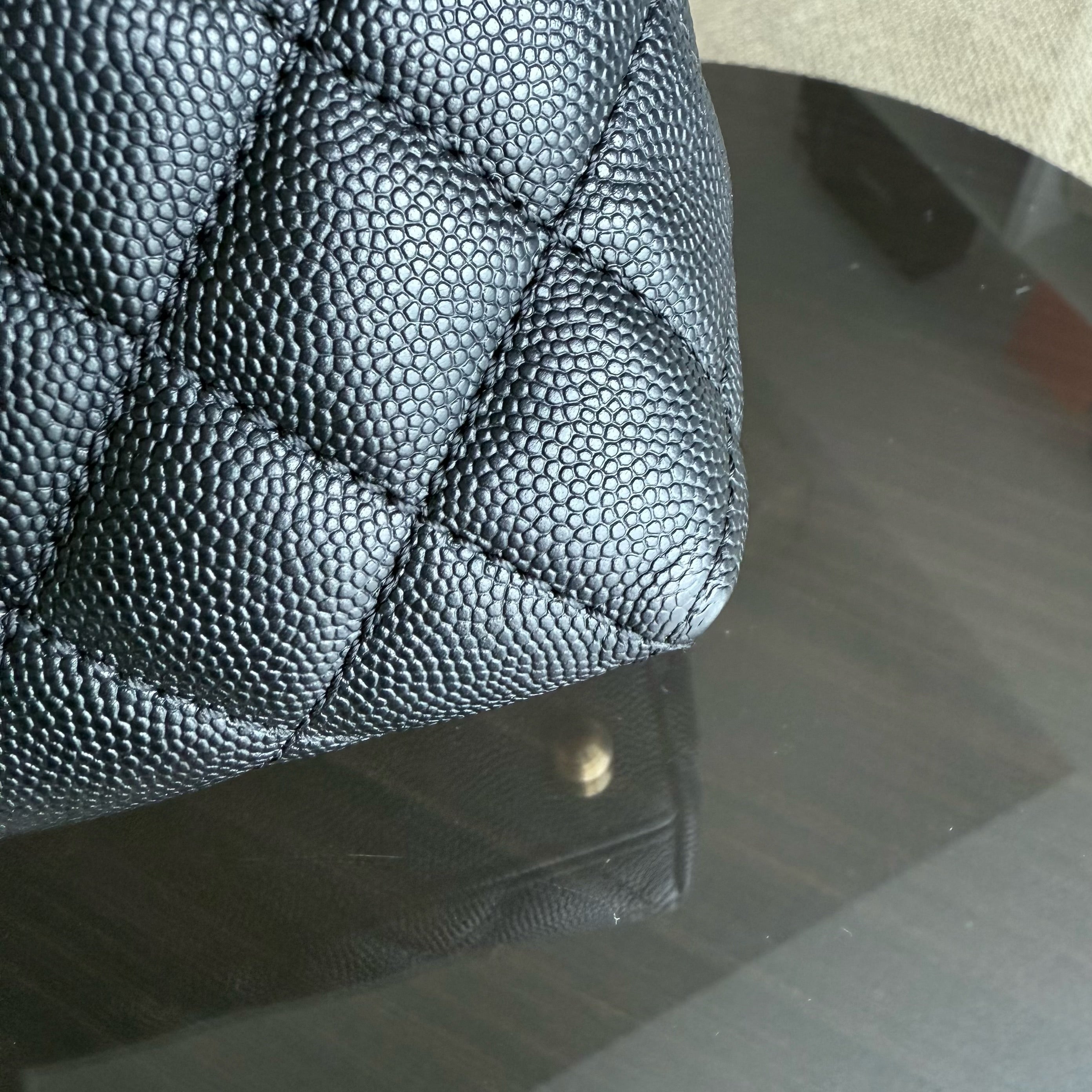 Chanel Coco Handle Medium - Caviar 29CM Quilted Black Gold Hardware Series 24