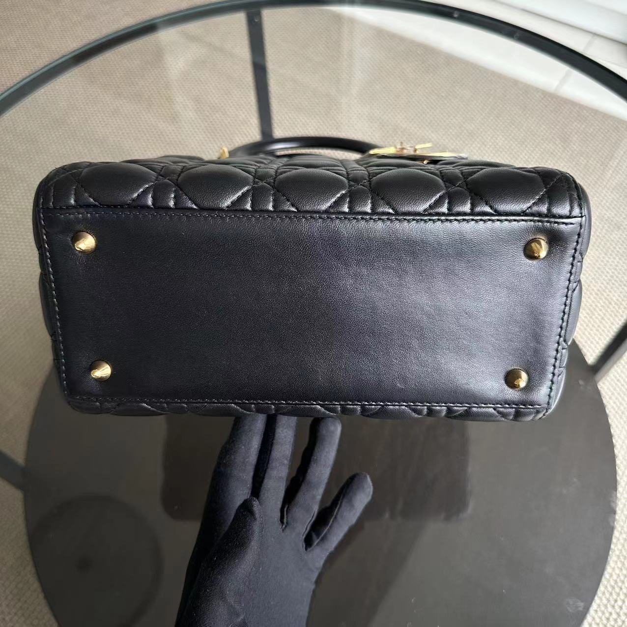 Dior Lady Medium Cannage Lambskin Black GHW