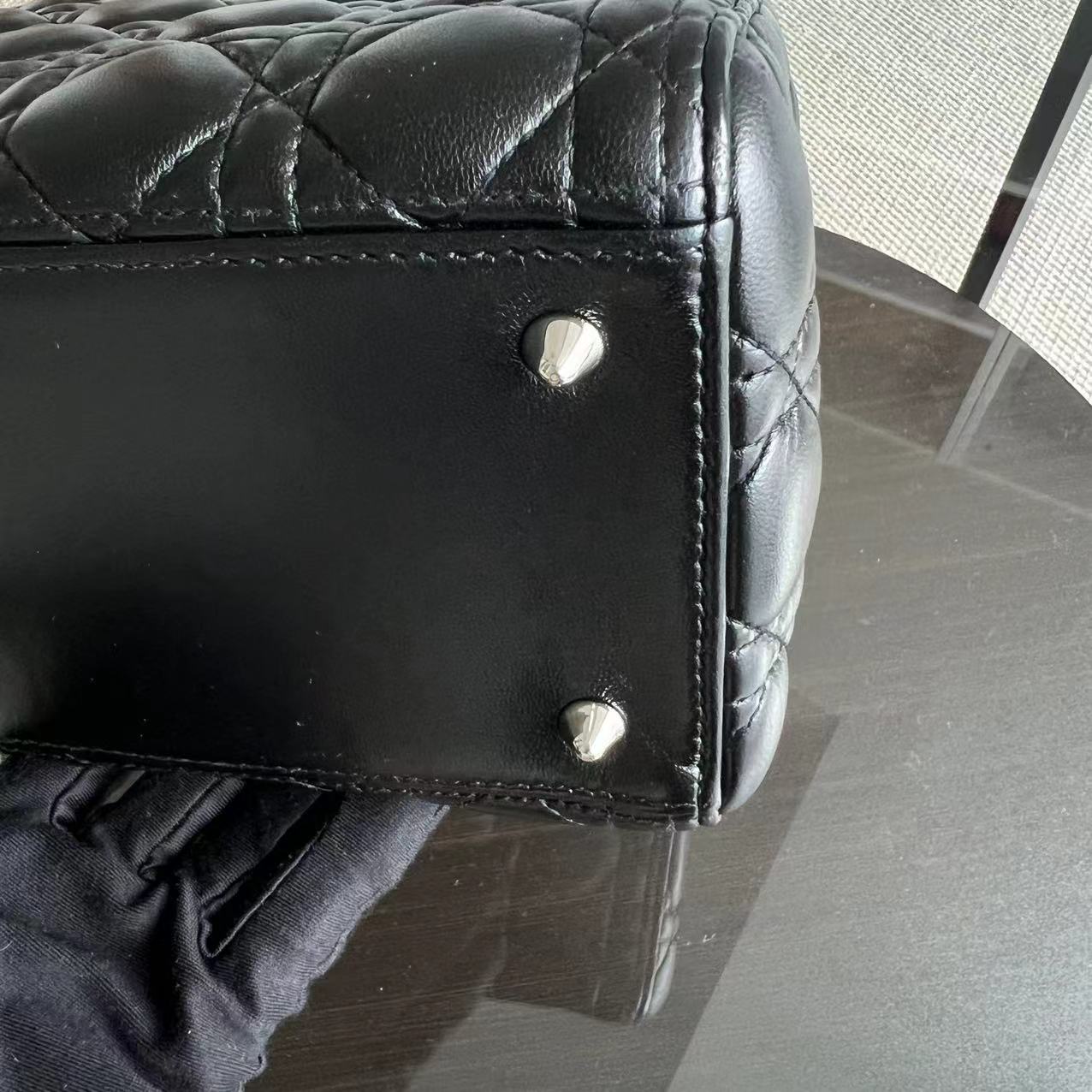 Dior Lady Medium Cannage Lambskin Black SHW
