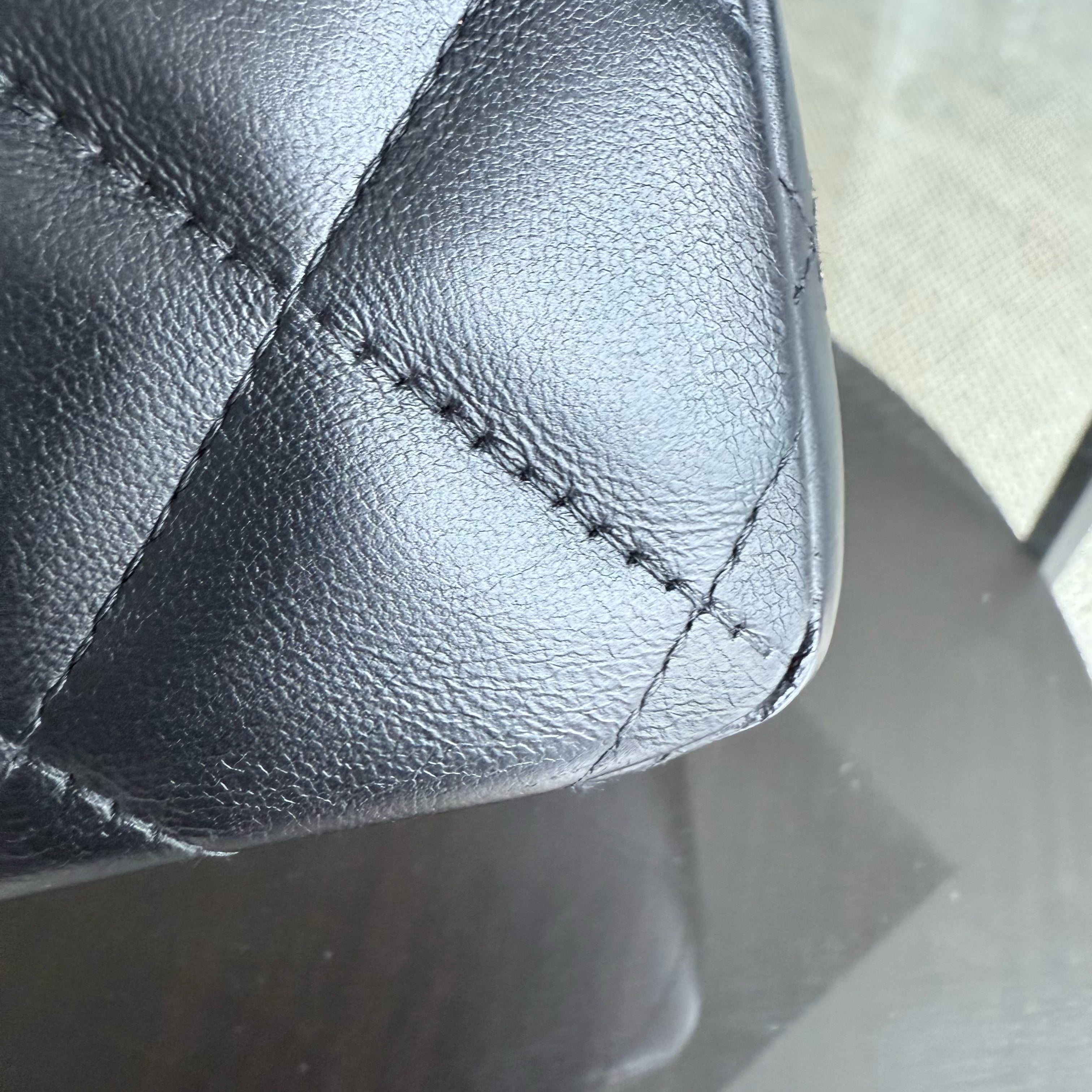 Chanel Classic Flap Jumbo - Double Flap 30CM Quilted Black Silver Hardware Series 19