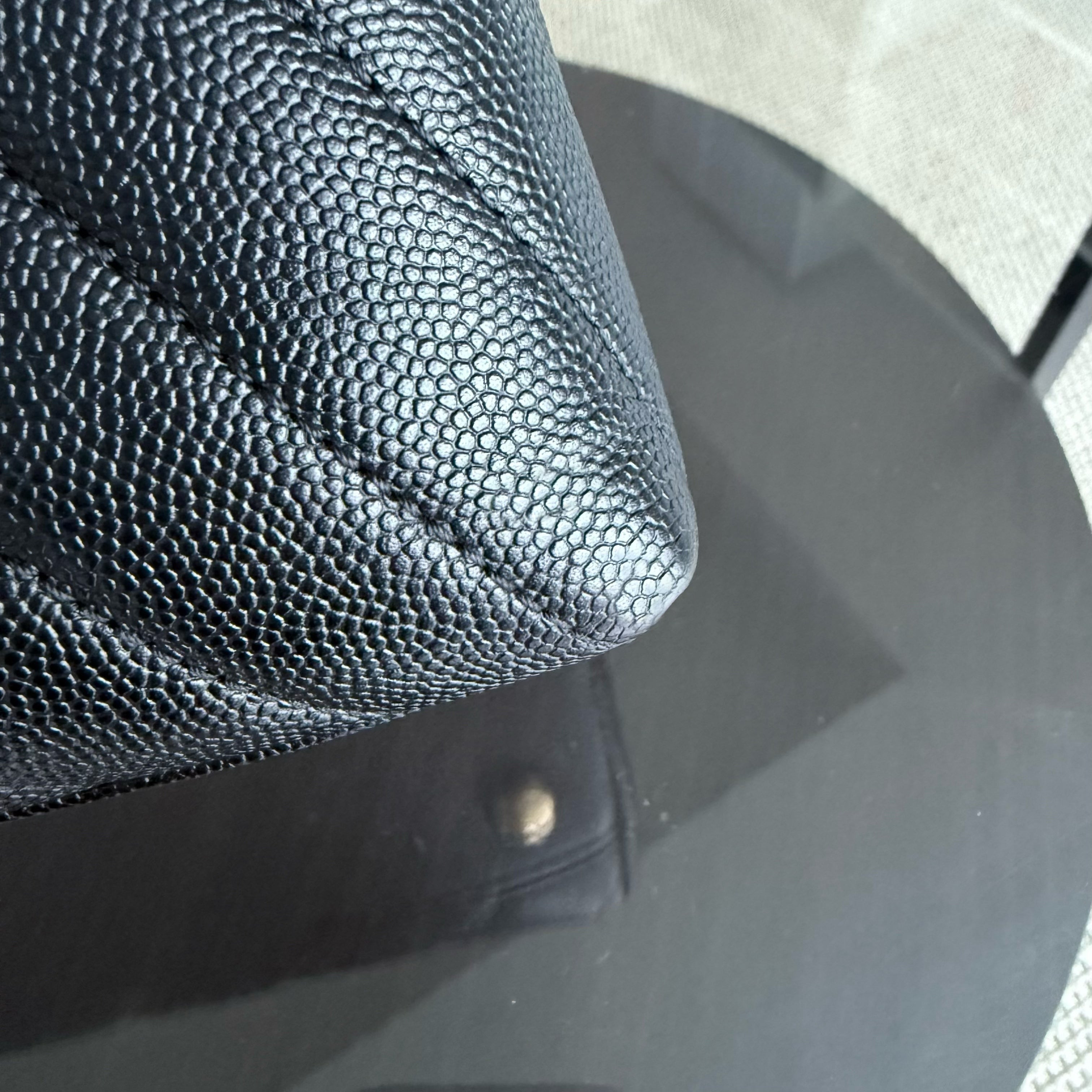 Chanel Coco Handle Small - Caviar Chevron Grained Calfskin Black Gold Hardware Series 26