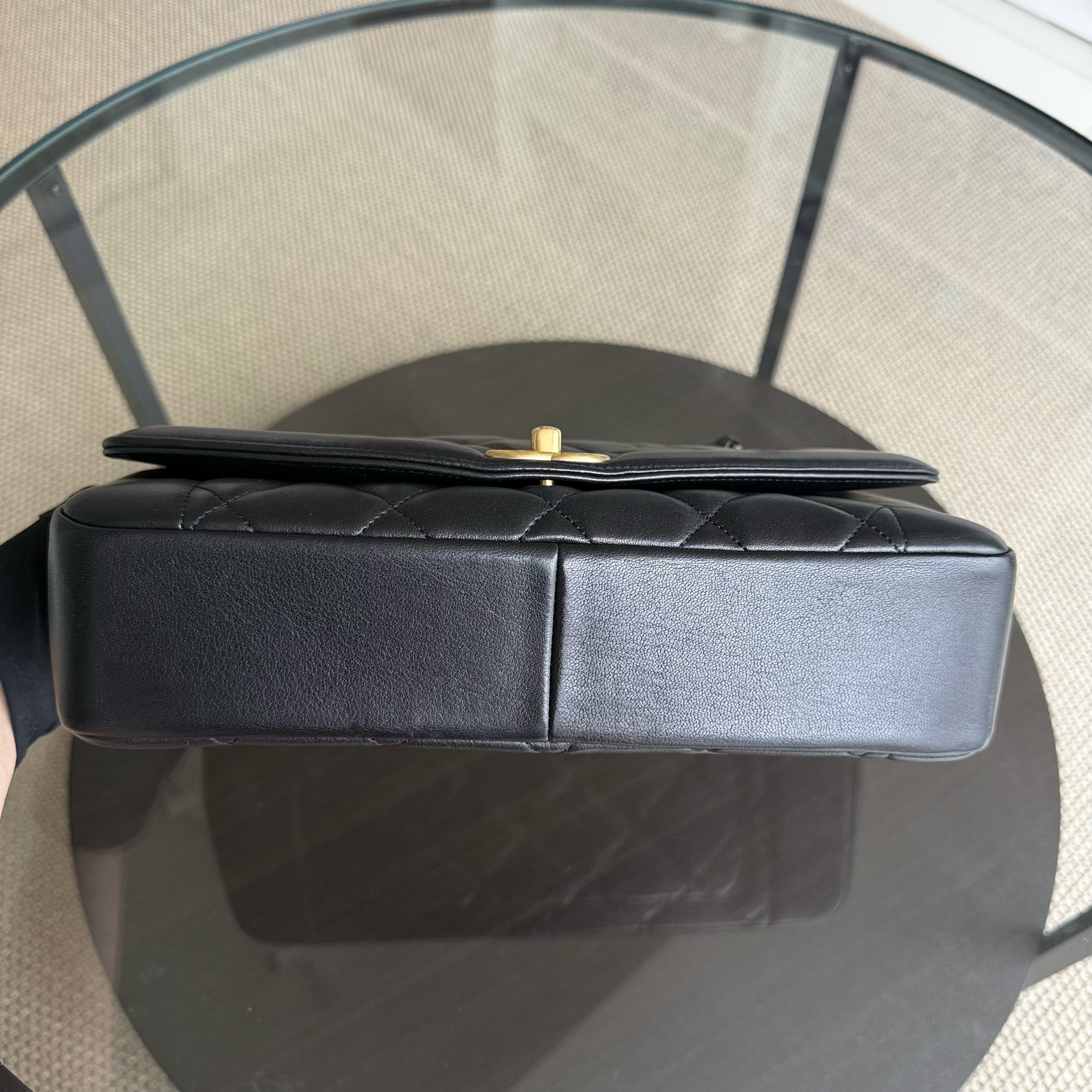 Chanel Diana Reissue - Quilted Lambskin 28CM Black Gold Hardware Series 20