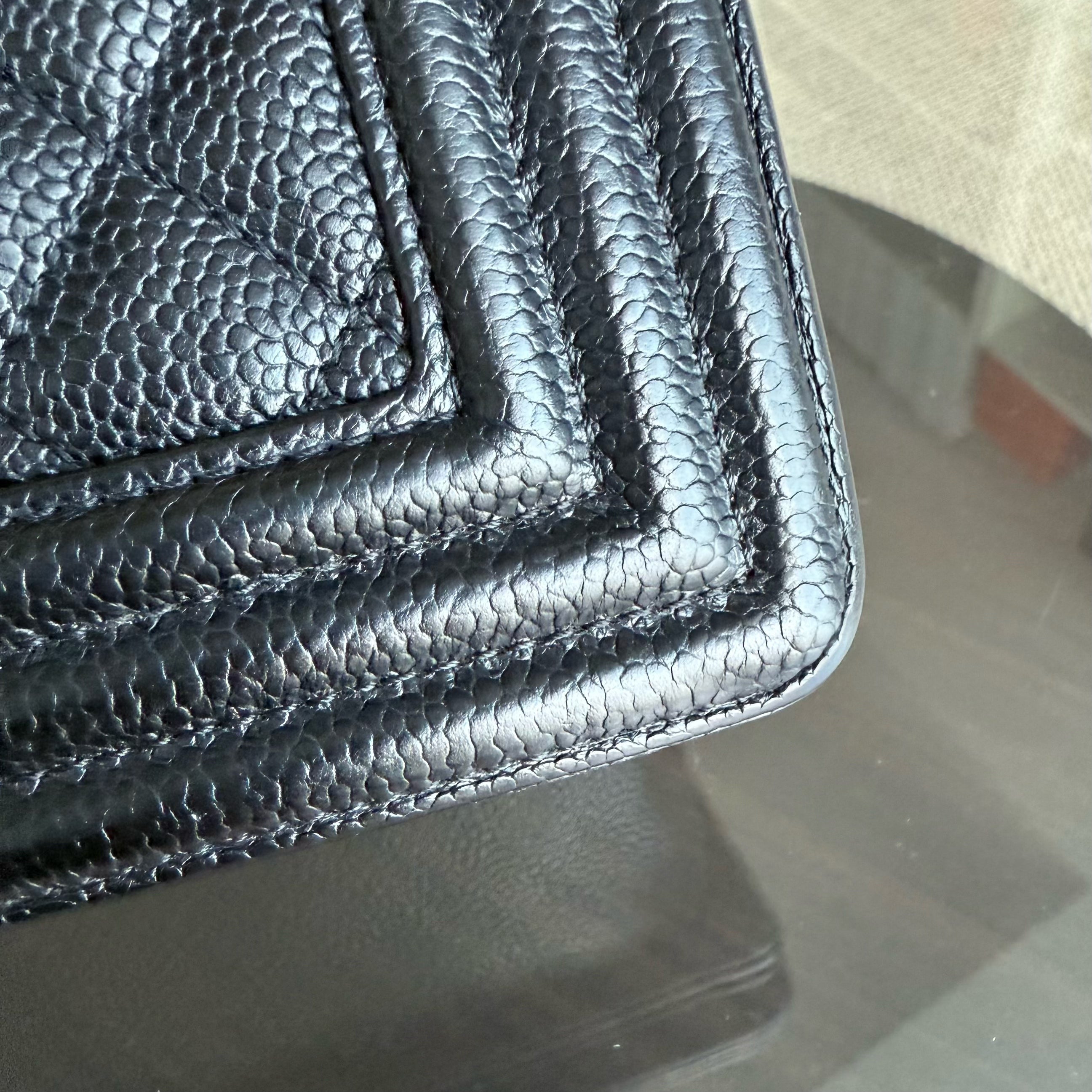 Chanel Boy New Medium - Caviar 28CM Quilted Black Gold Hardware Series 23
