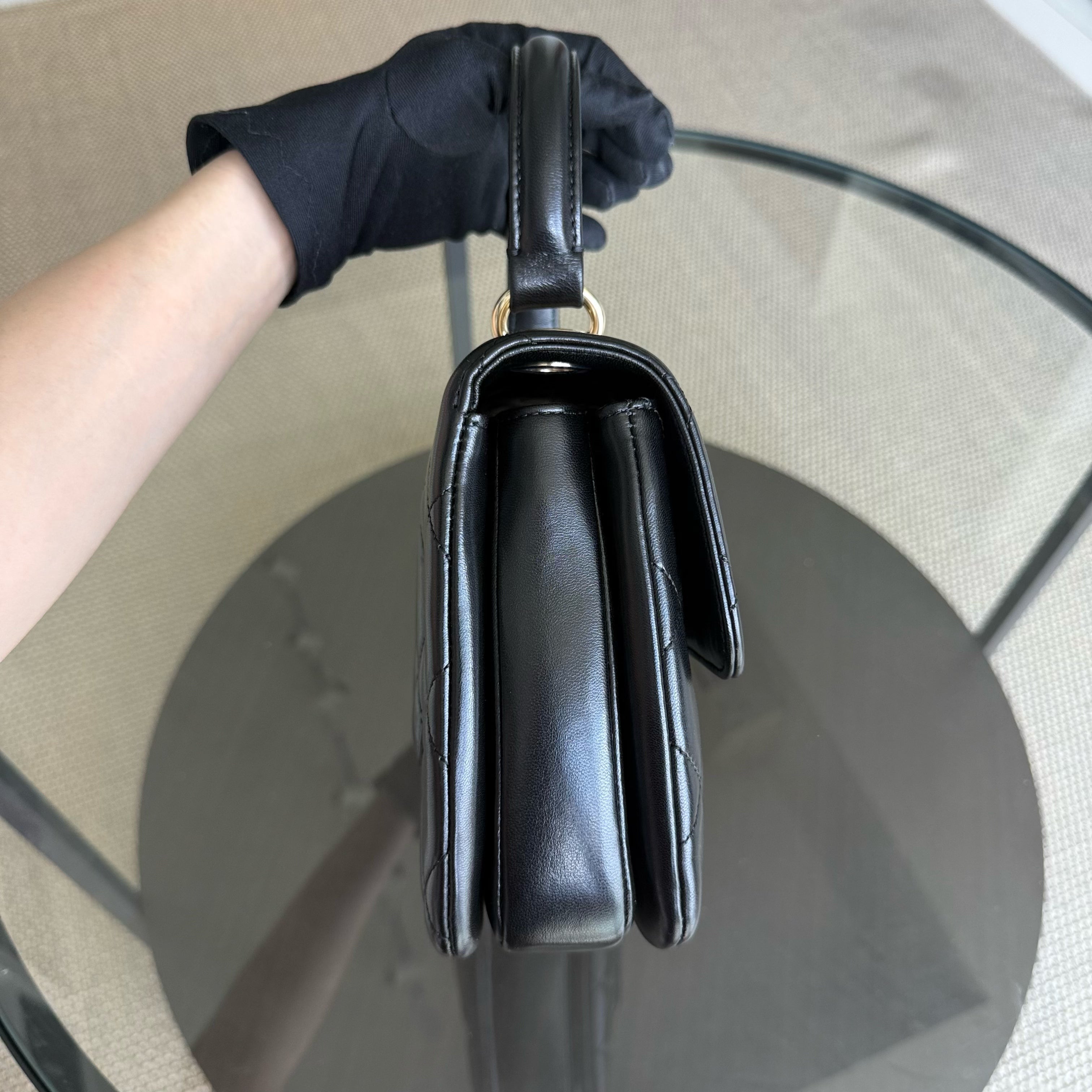 Chanel Trendy CC Small - Quilted Lambskin Black Gold Hardware Series 23