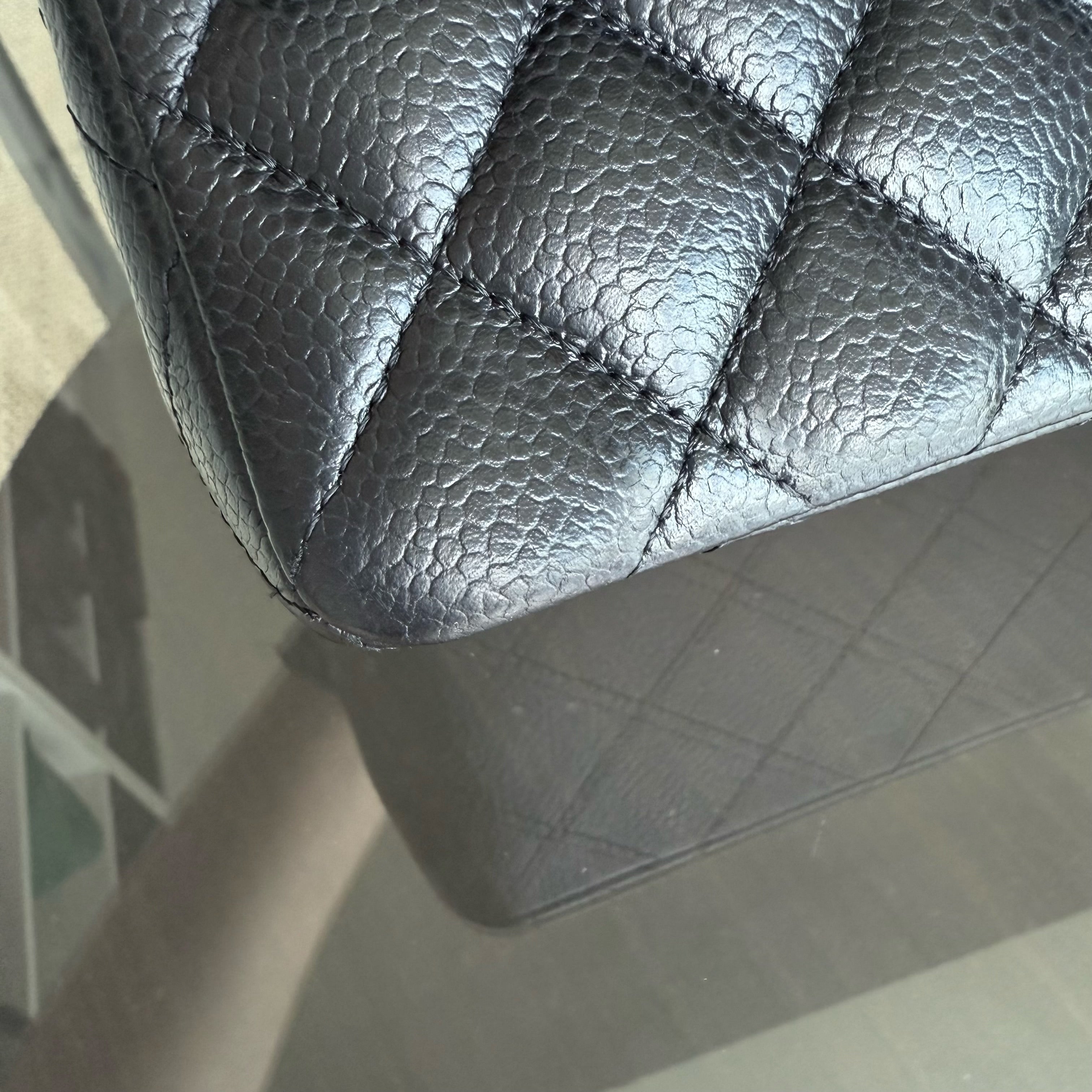 Chanel Classic Flap Small - Caviar 23CM Quilted Black Gold Hardware Series 25