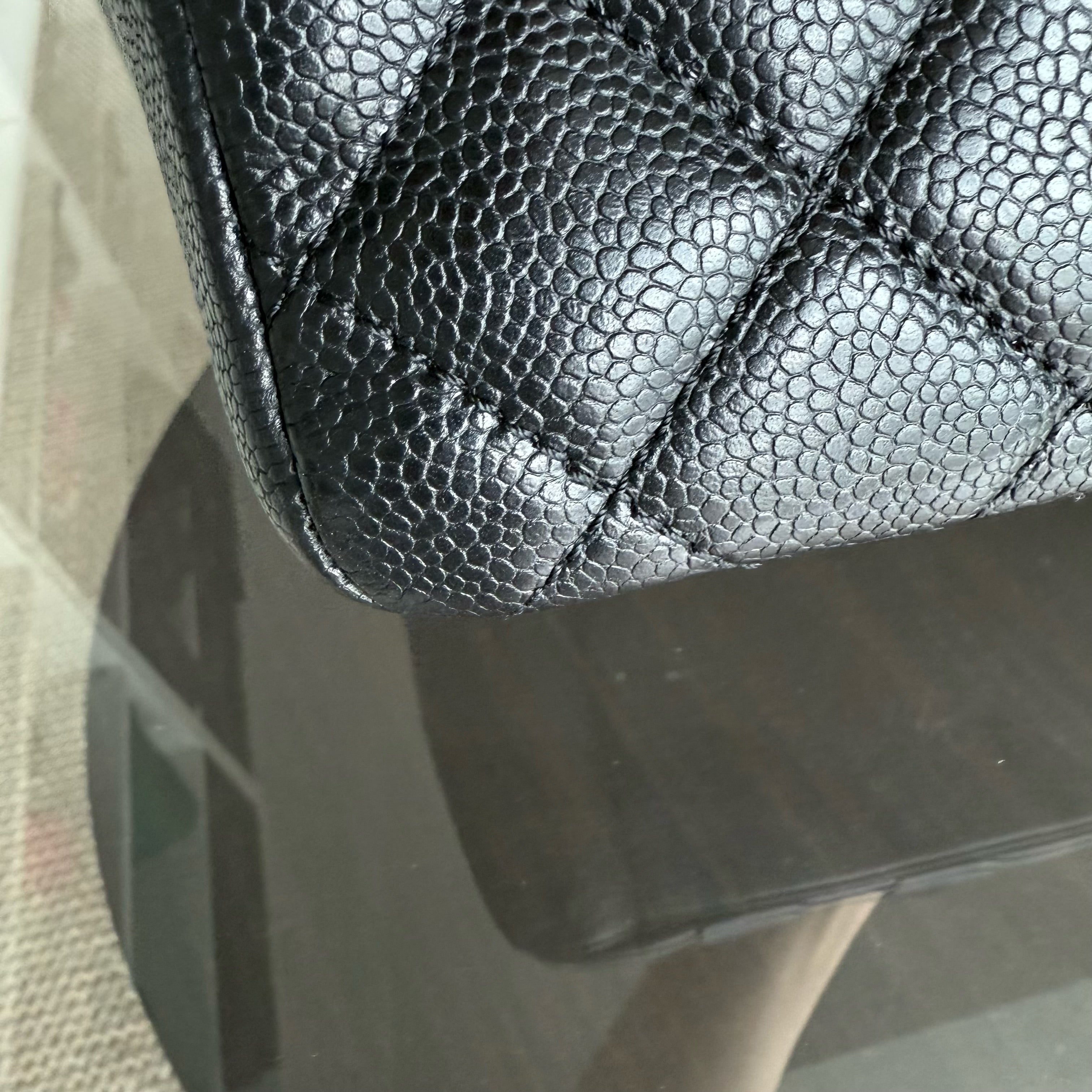 Chanel GST Grand Shopping Tote - Caviar Quilted Black Gold Hardware Series 12