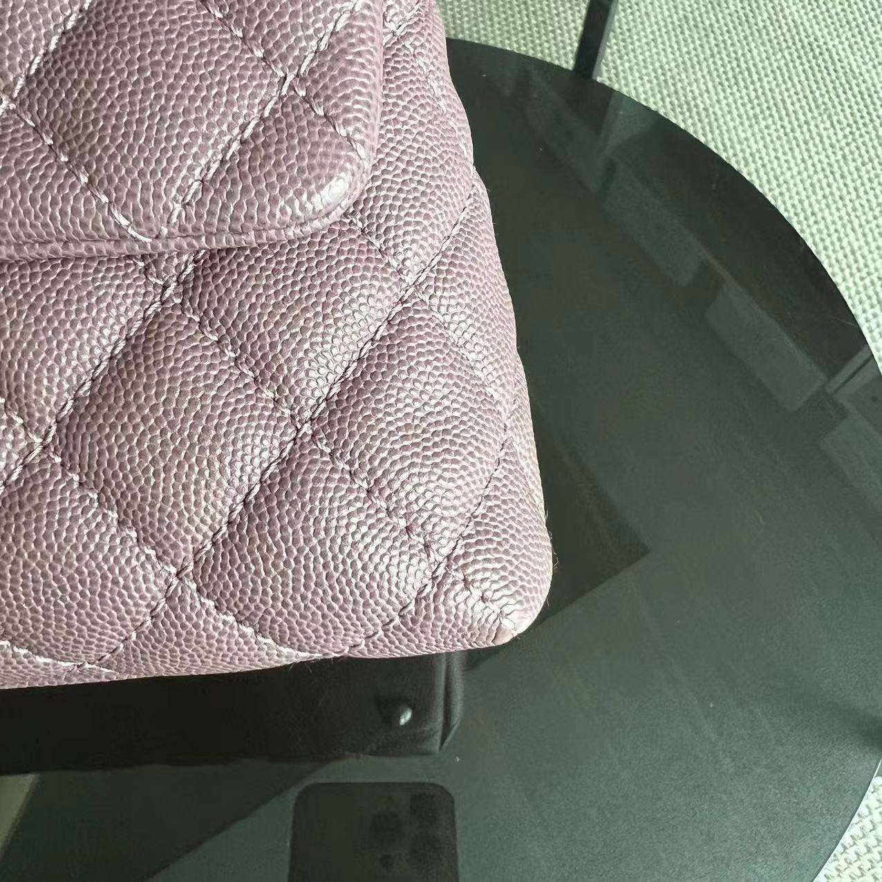 Chanel Coco Handle - Medium Pink Lizard Handle Silver Hardware Series 23