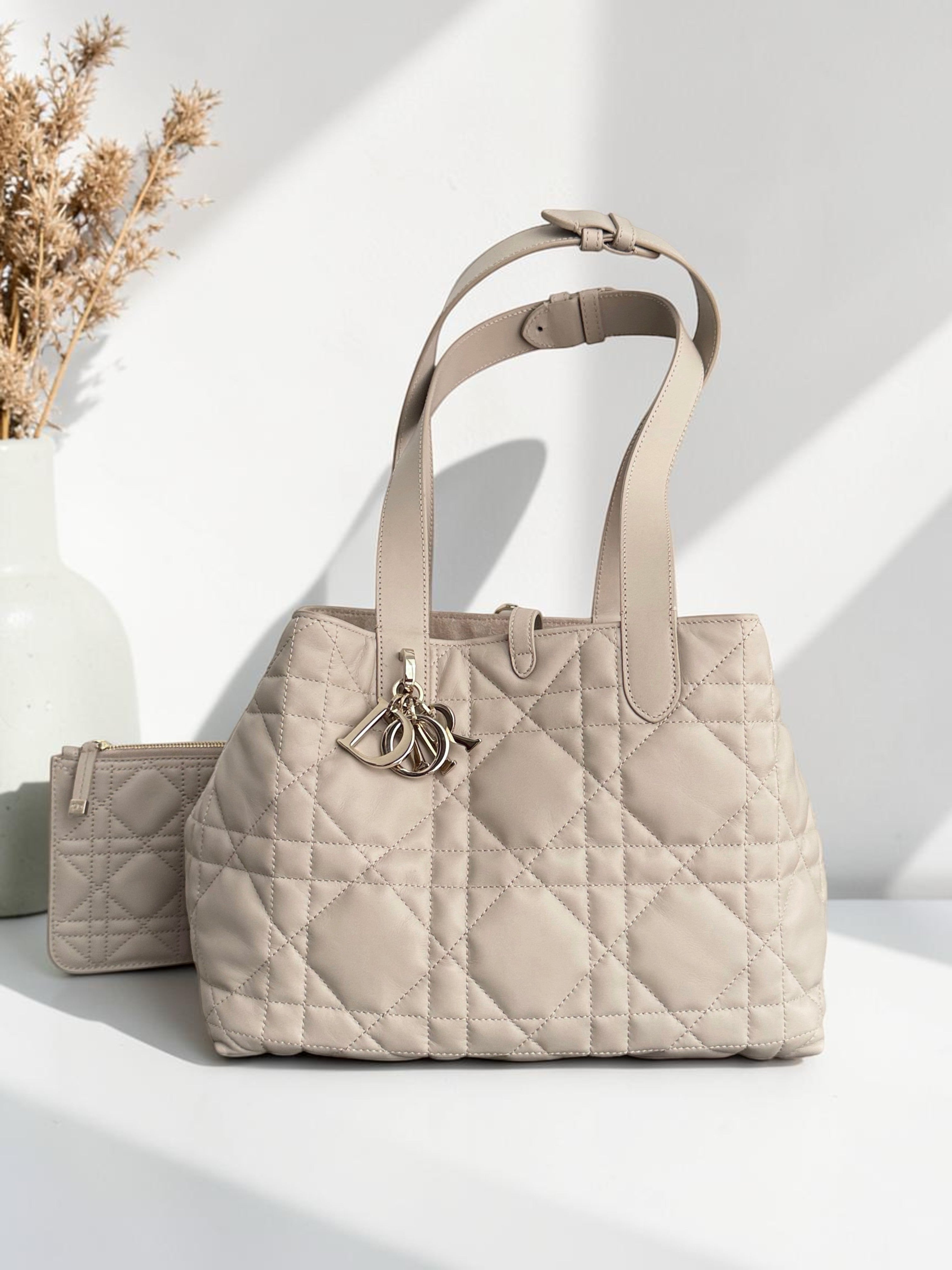 Dior Toujours Macrocannage Quilt Calfskin Medium tote bag