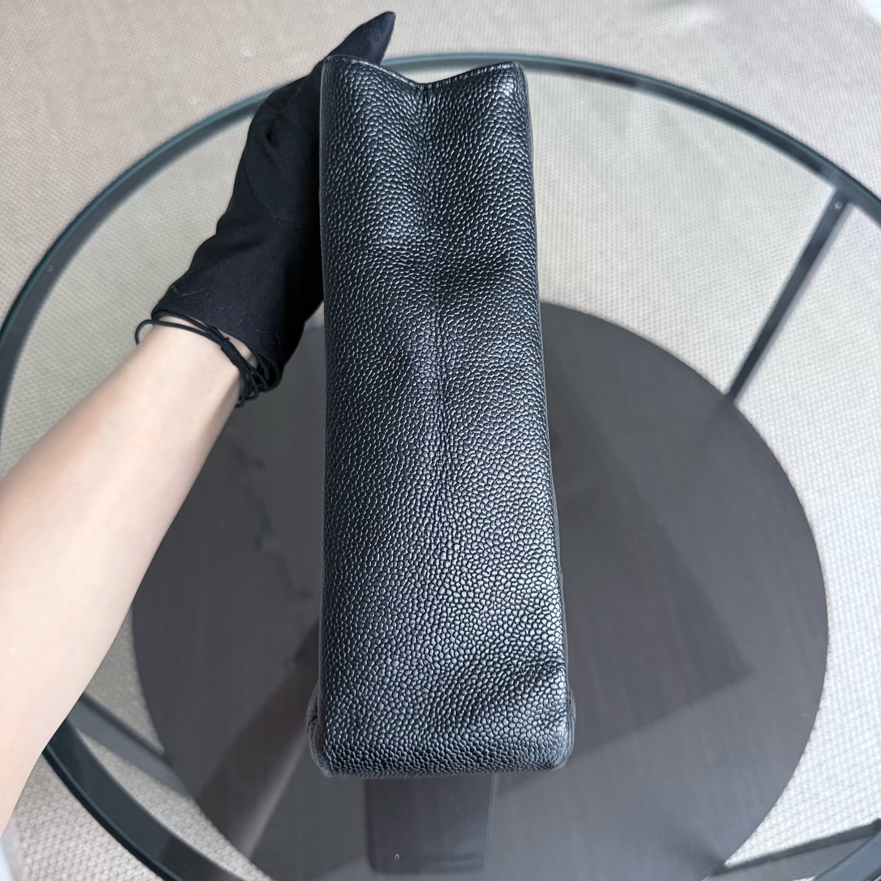 Chanel PST Petite Shopping Tote - Caviar Quilted Black Gold Hardware Series 8