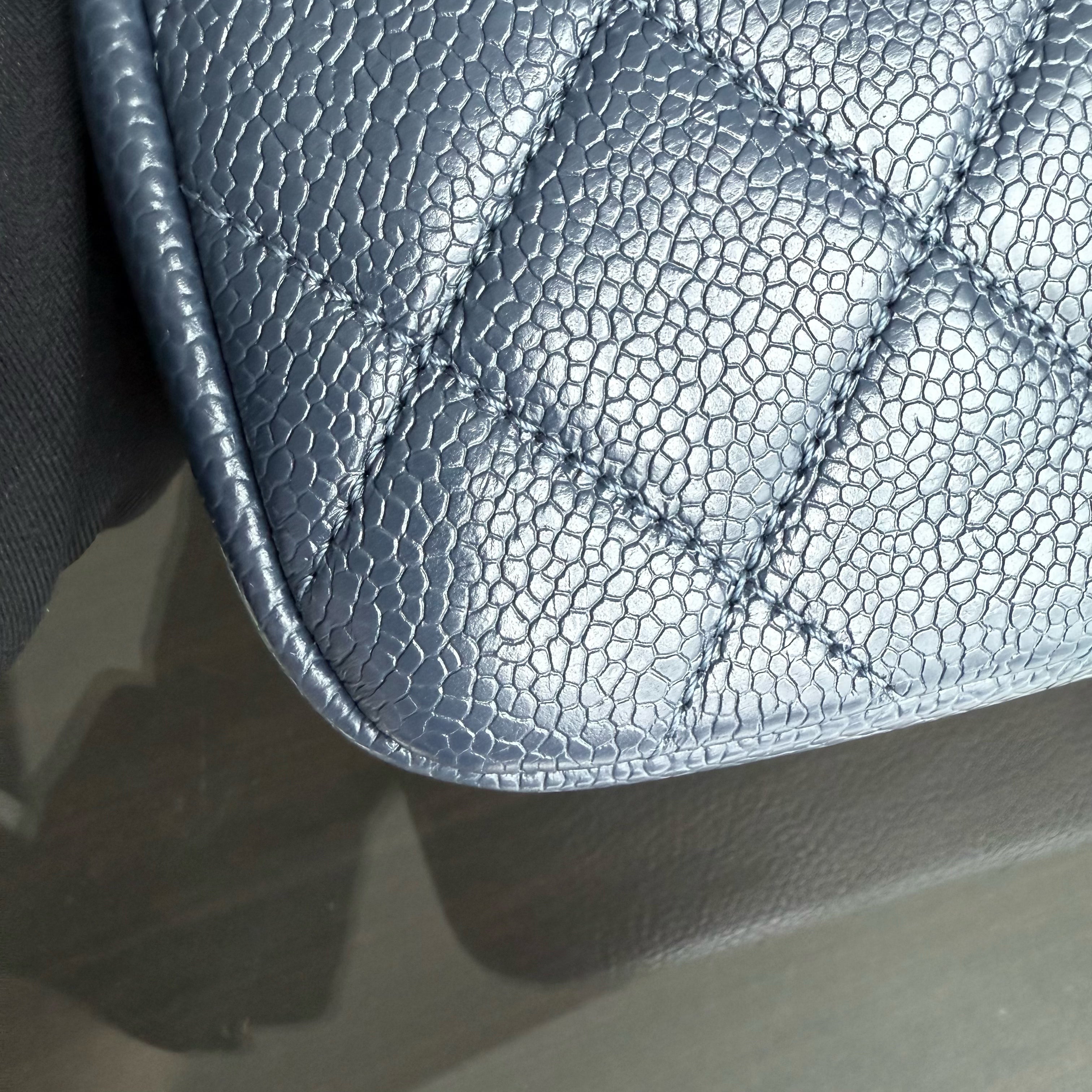 Chanel CC Flap Mini Square - Caviar Quilted All Blue Hardware Series 29