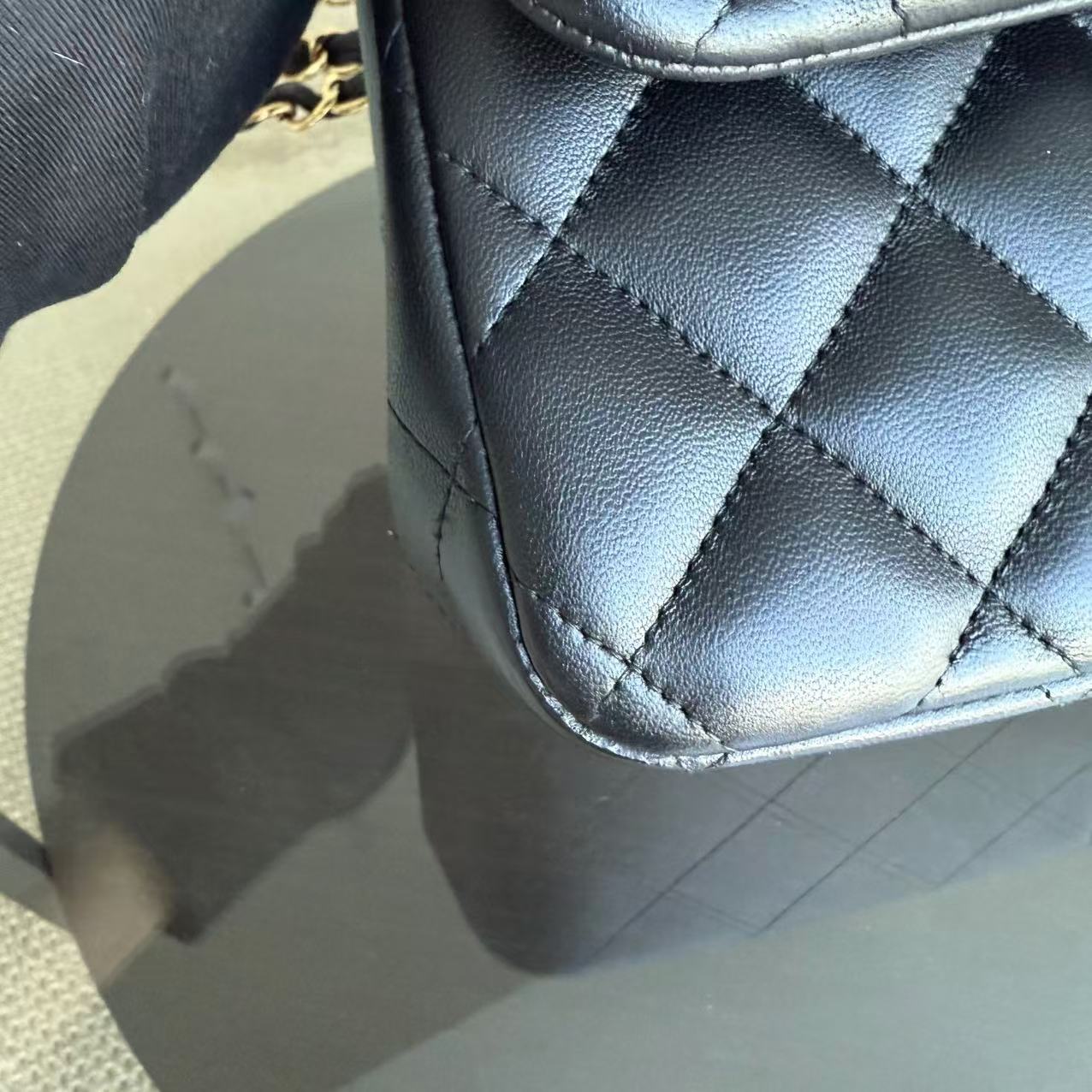 Chanel Classic Flap Jumbo - Double Flap 30CM Lambskin Quilted Black Gold Hardware