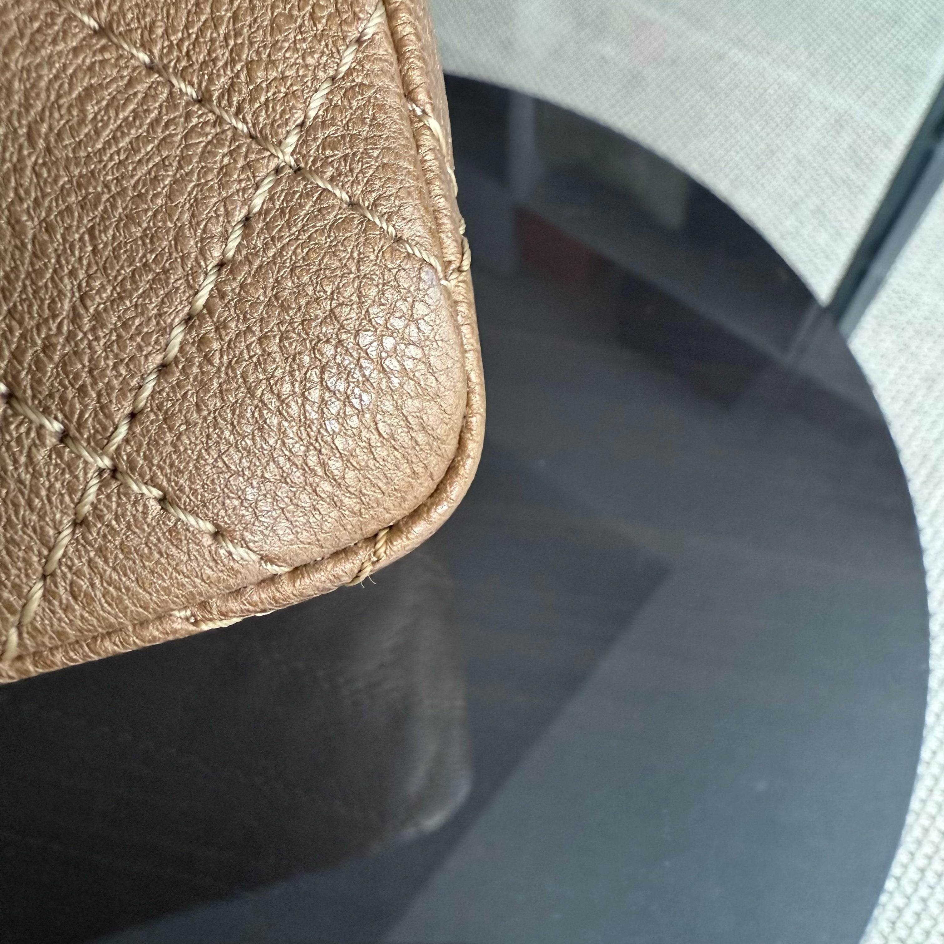 Chanel 2.55 Reissue 225 - Caviar 24CM Quilted Grained Calfskin Brown Ruthenium Silver Hardware Series 17