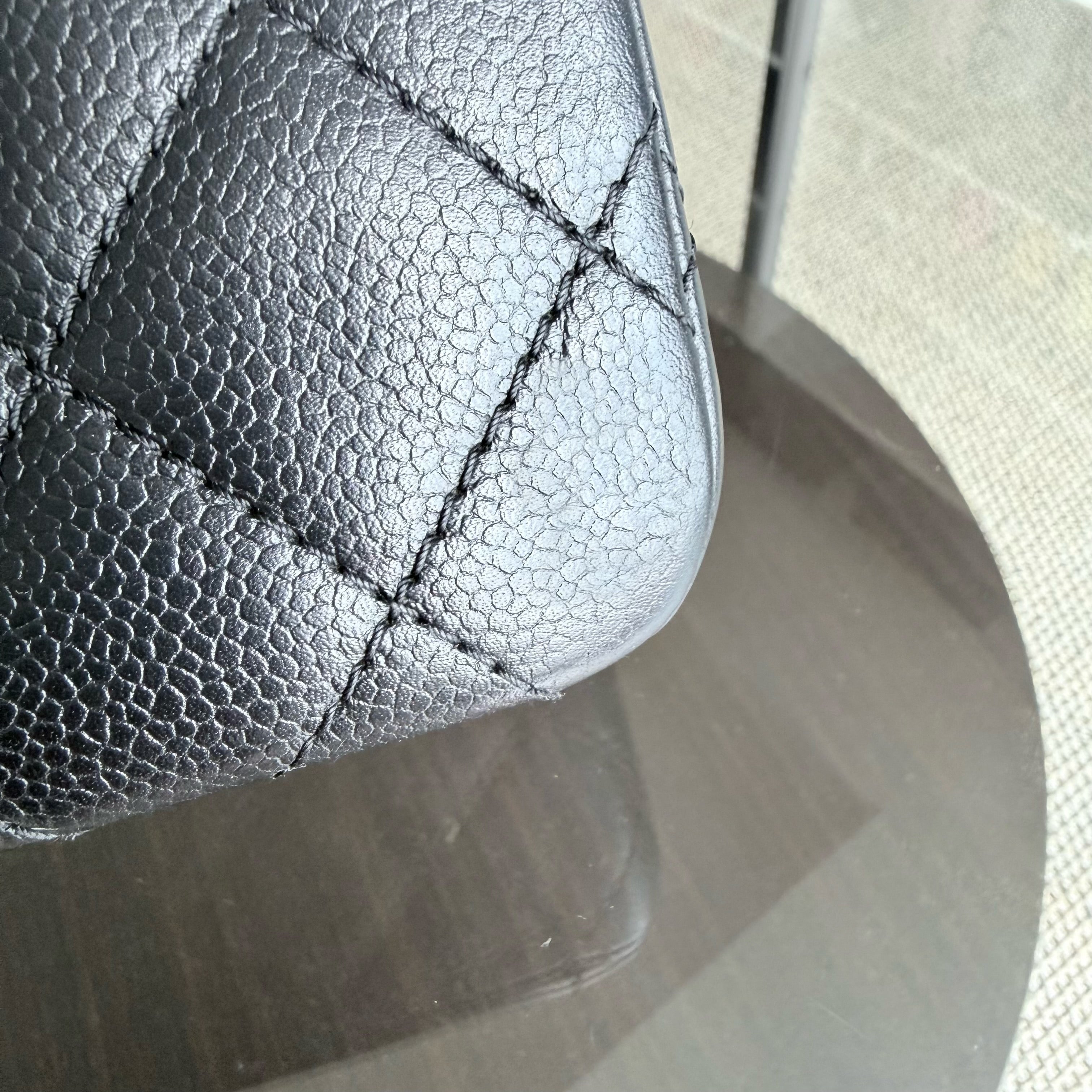 Chanel 2.55 Reissue 227 - Caviar Quilted Black Aged Gold Hardware Series 18