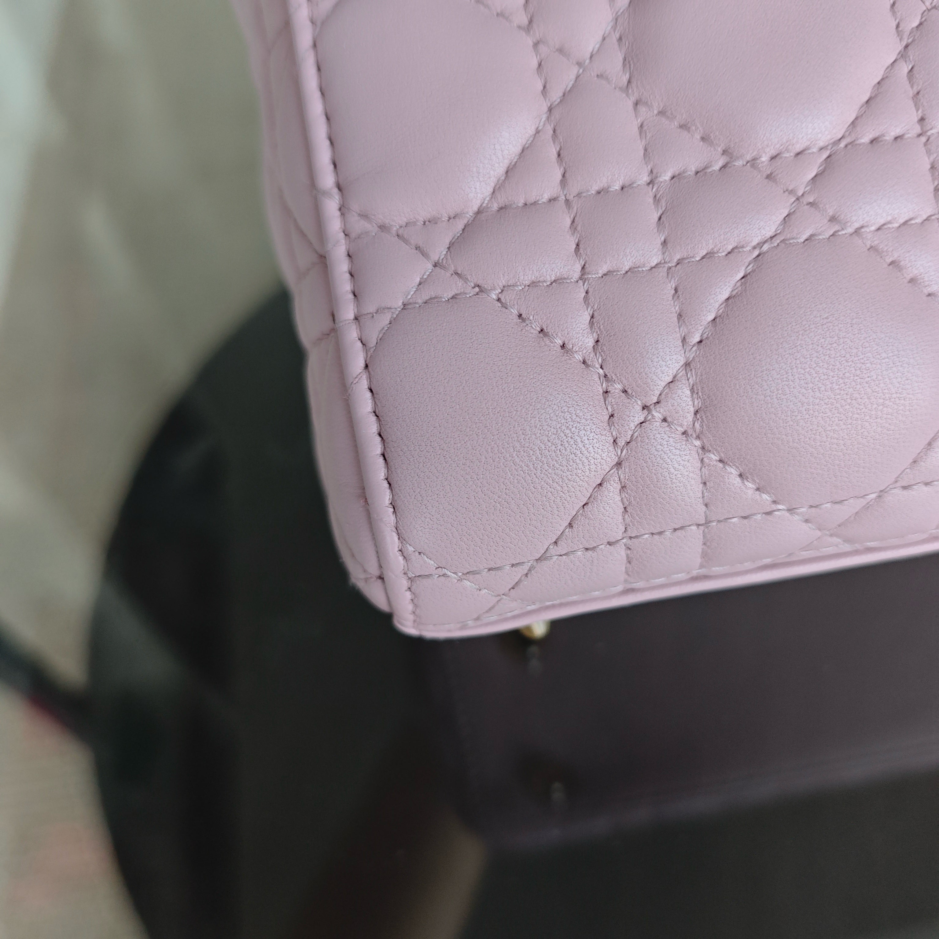 Dior Lady Small - Cannage Lambskin Pink Gold Hardware