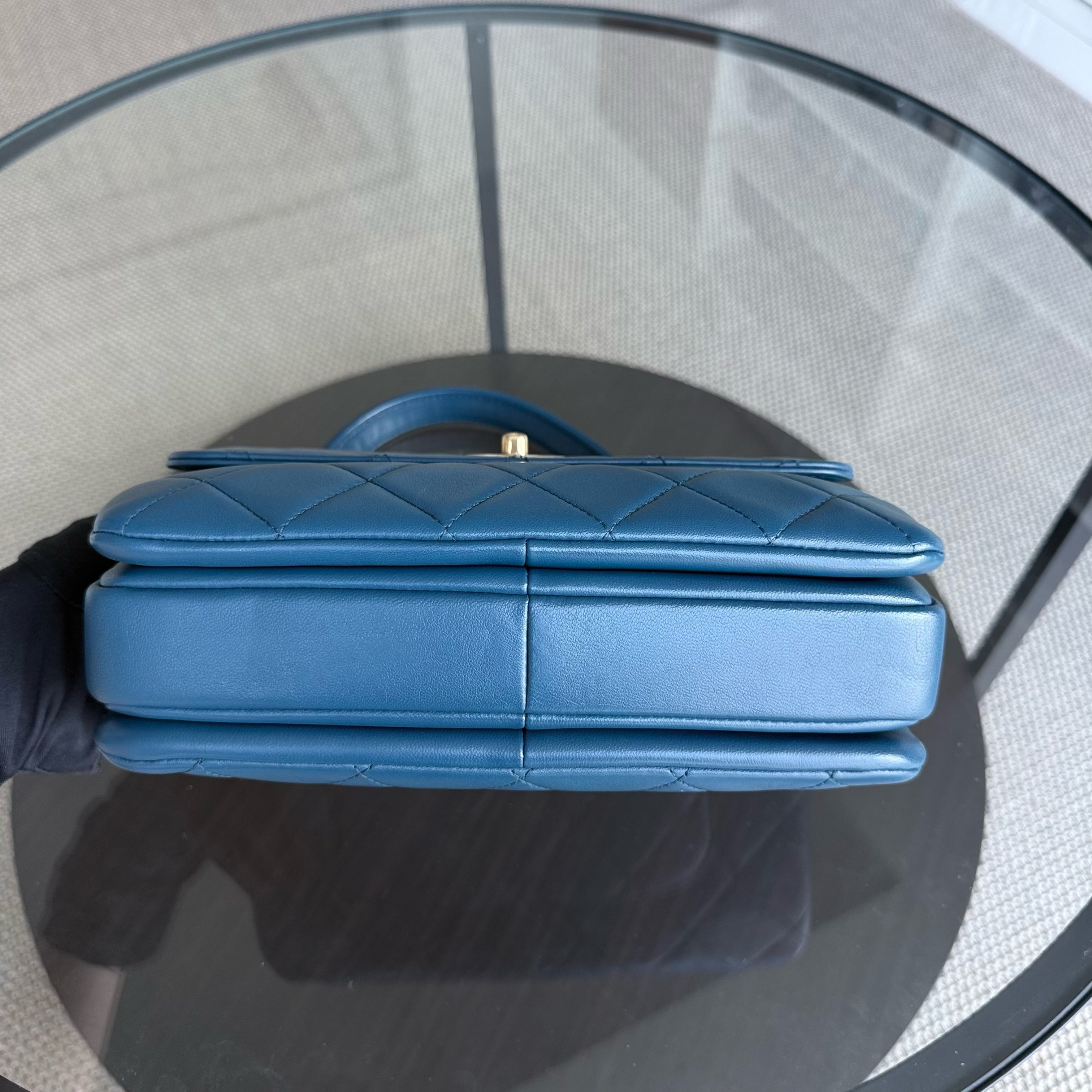 Chanel Trendy CC Small - Quilted Lambskin Blue Gold Hardware Series 24