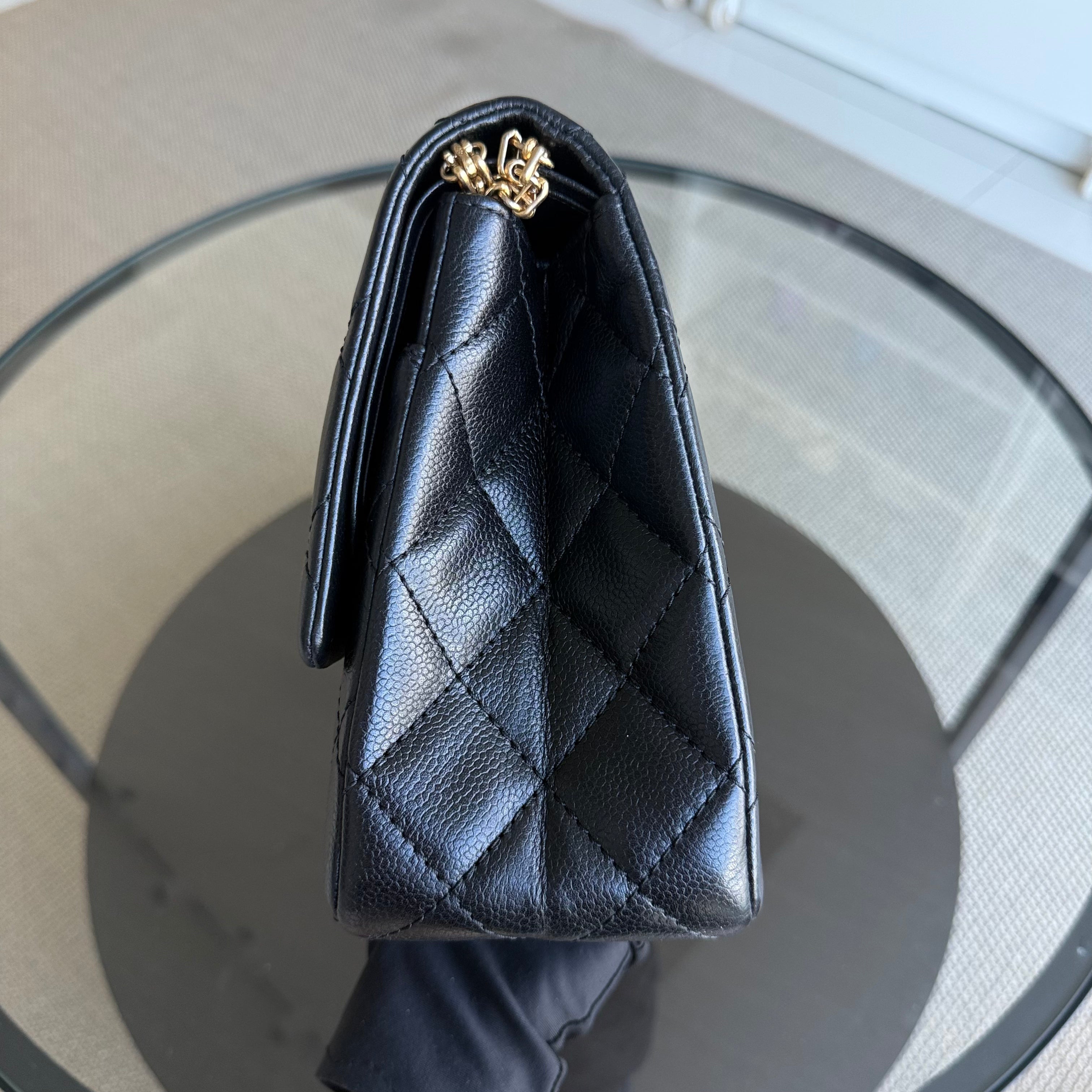 Chanel 2.55 Reissue 227 - Caviar Quilted Black Aged Gold Hardware Series 18