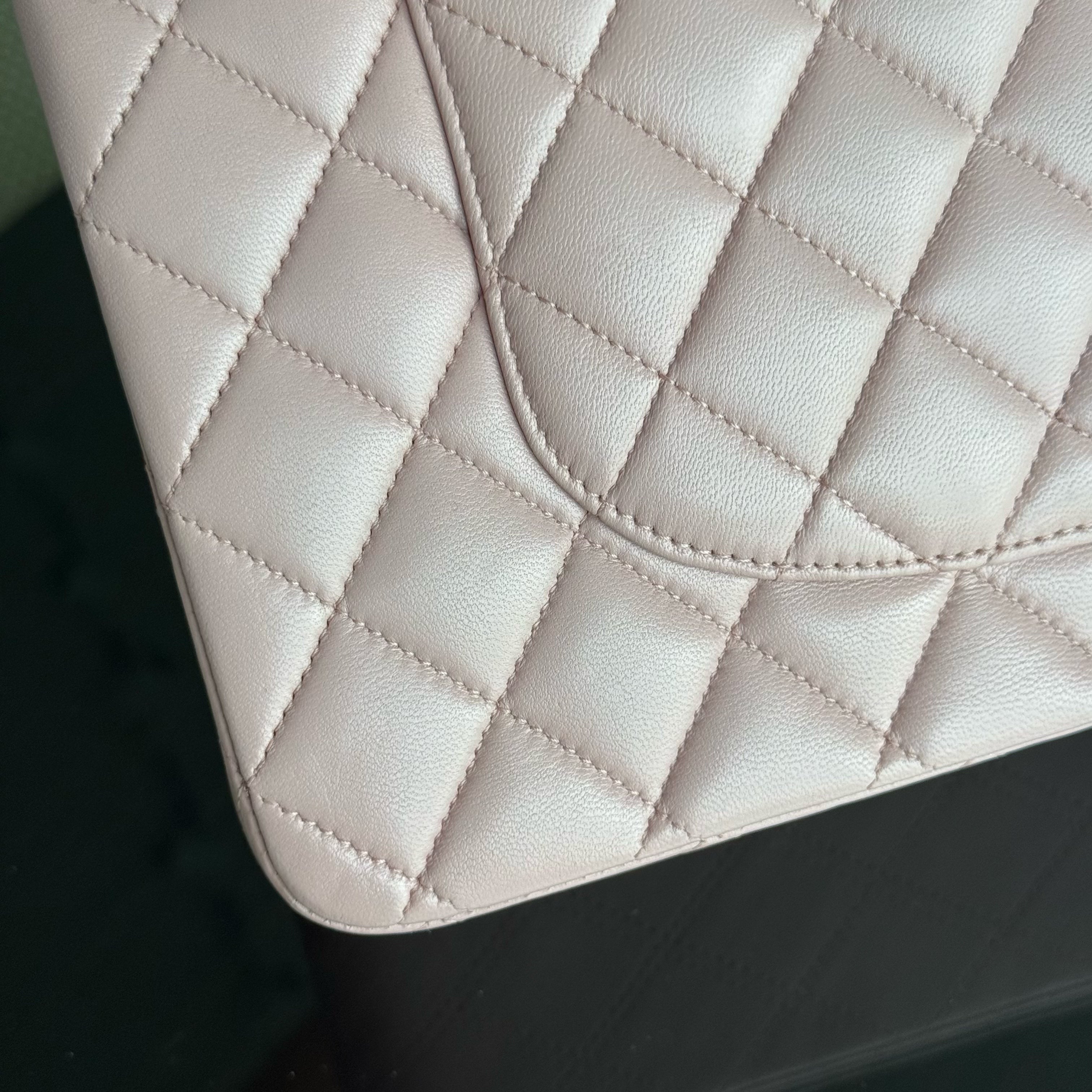 Chanel Classic Flap Medium - 25CM Quilted Lambskin Light Pink Gold Hardware Series 20
