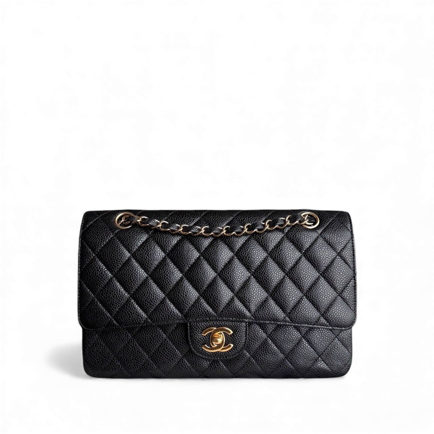 Chanel Classic Flap Medium - Caviar 25CM Quilted Black Gold Hardware